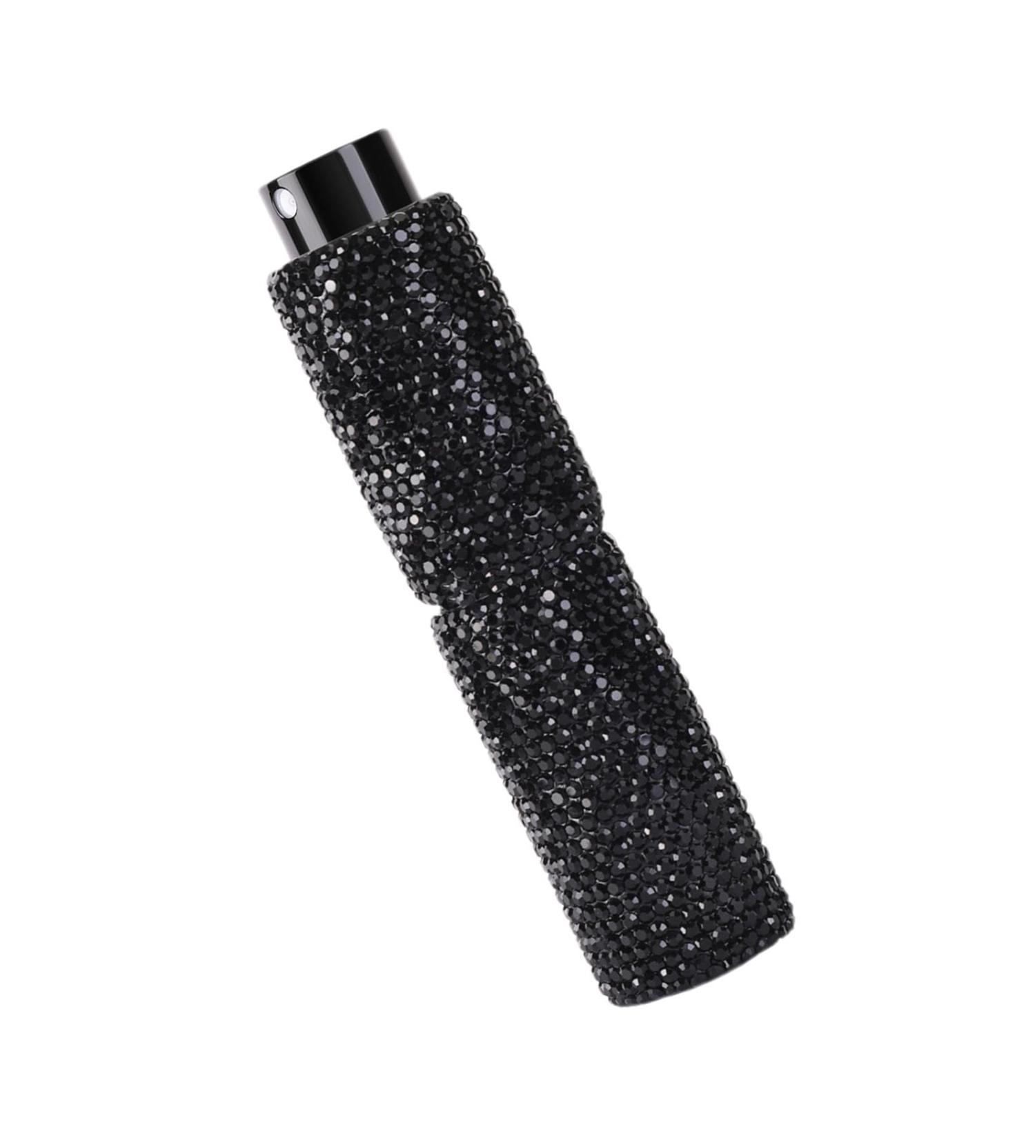 Lnhgh Rhinestone Perfume Atomizer | Refillable Bling Crystal Travel Perfume Bottle | Pocket Size 10ml Outdoor Travel Dispensing Bottle for Cosmetic & Perfume Other Liquids Black - Buy Online on GoSupps.com