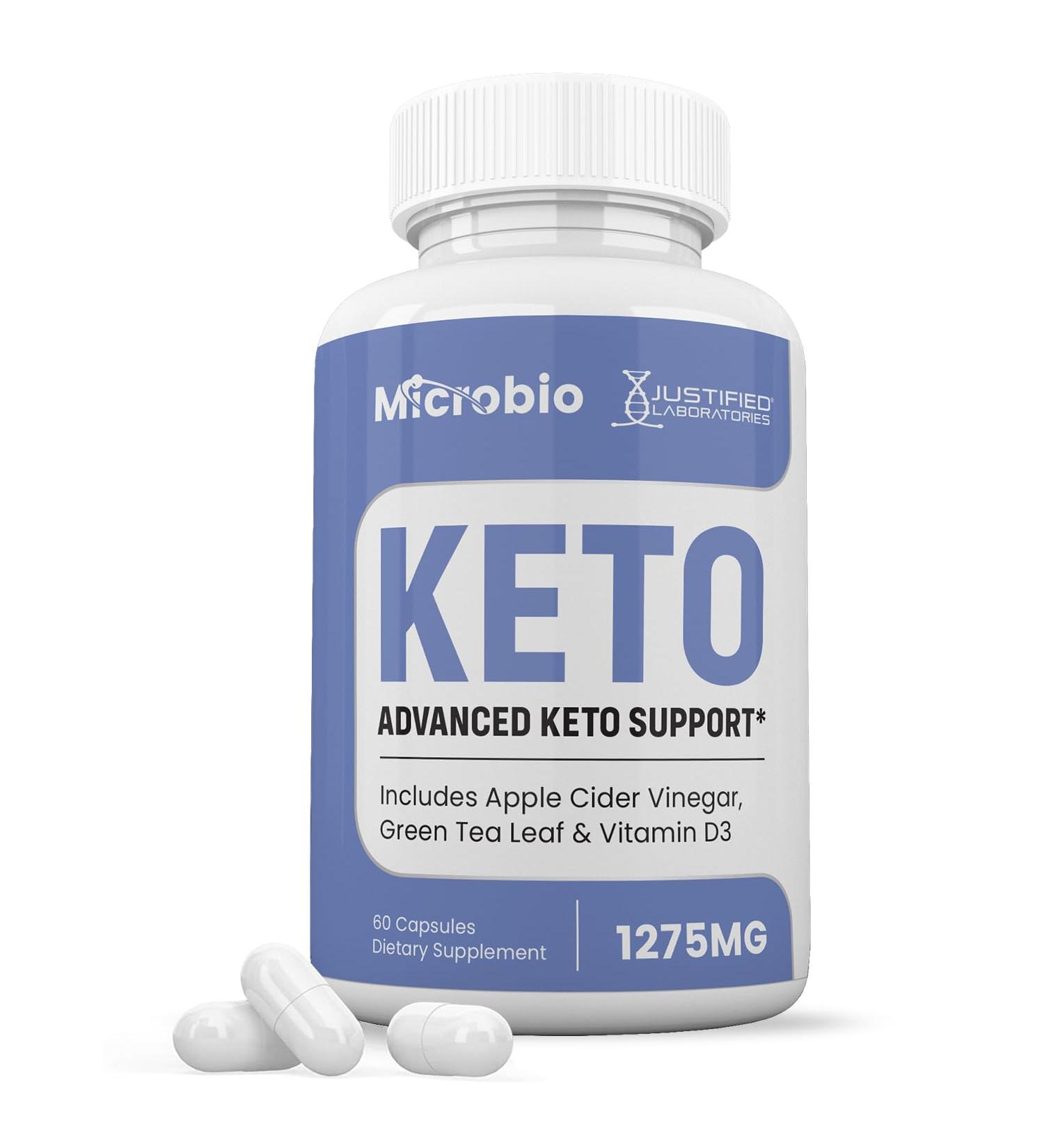 Microbio Keto ACV Pills 1275MG Keto Support Blend Capsule Alternative to Keto ACV Gummies Formulated with Apple Cider Vinegar Extra Virgin Olive Oil Powder Green Tea Leaf 60 Capsules - Buy Online on GoSupps.com