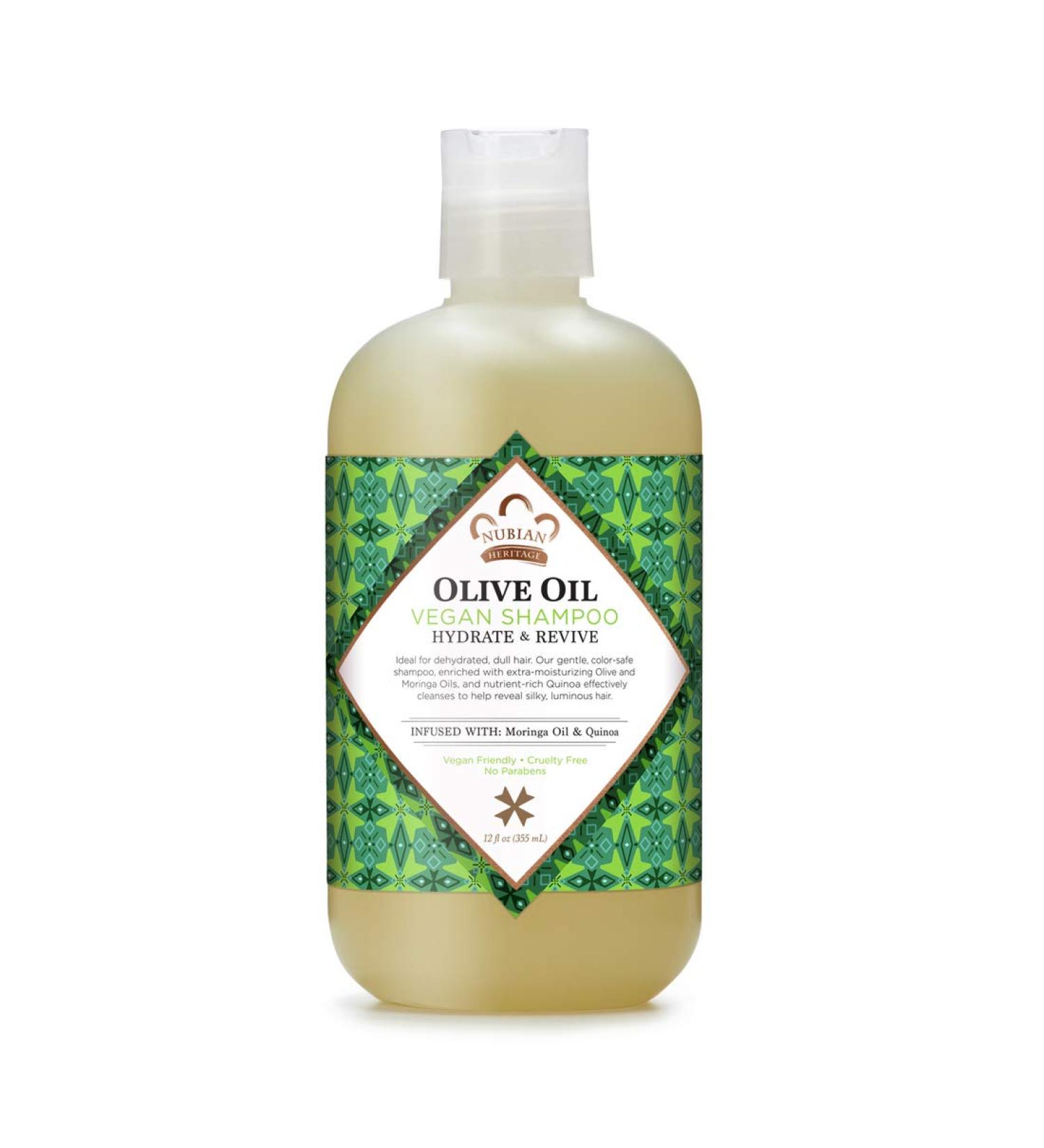 Nubian Heritage Olive Oil Shampoo for Dry Hair | Hydrate & Revive 12 Fl Oz - Buy Online on GoSupps.com