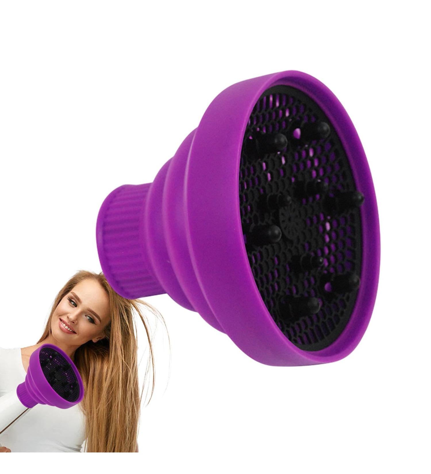 Ysvnlmjy Hair Dryer Vent Hood - Foldable Silicone Hair Dryer Nozzle Heat Resistant | Soft Blow Dryer Accessory Multifunctional Hair Styling Supplies for Girls Purple - Buy Online on GoSupps.com