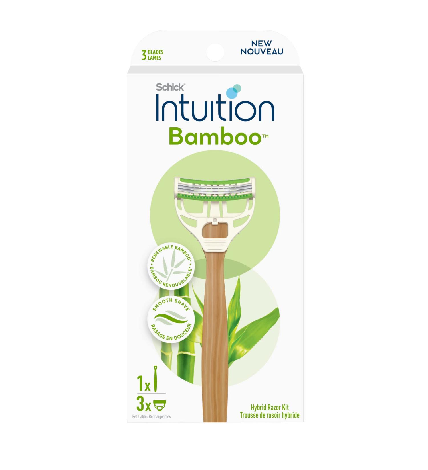 Schick Intuition Bamboo Disposable Razors for Women 3ct - Smooth and Eco-Friendly Shaving Experience - Buy Online on GoSupps.com