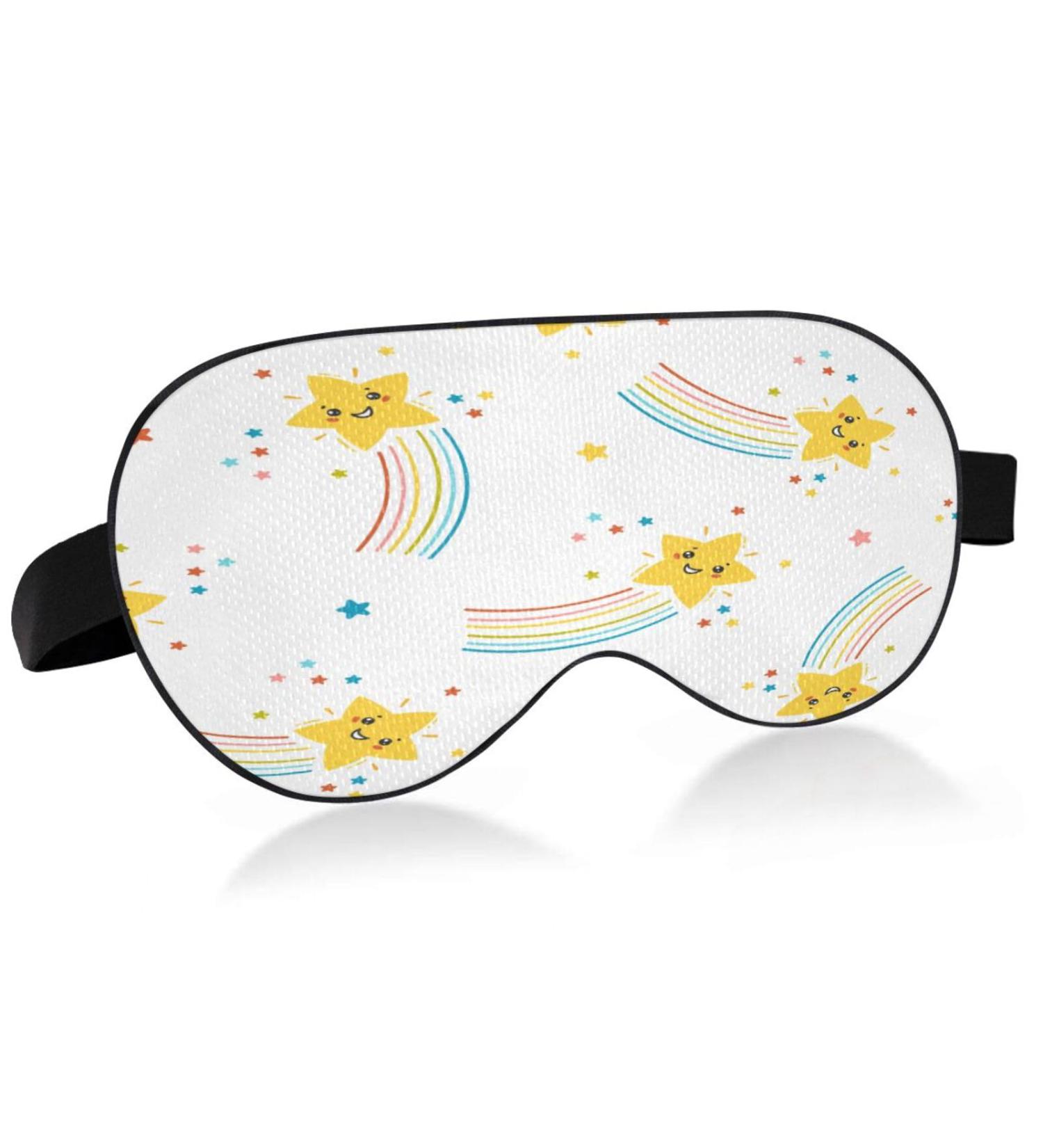 WELLDAY Cute Playing Stars Night Sleep Mask - Soft Comfort Eye Shade Cover for Men and Women - Buy Online on GoSupps.com