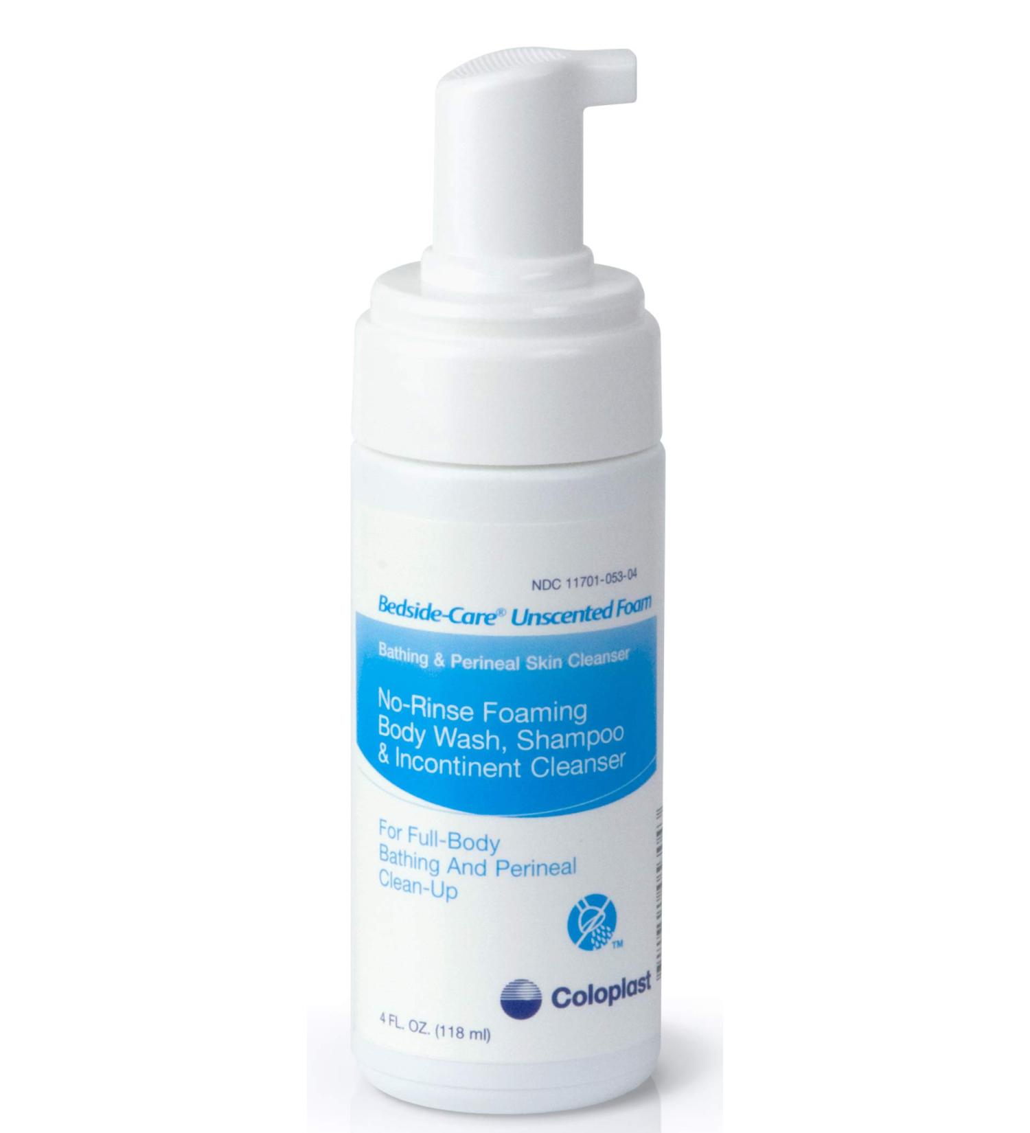 Coloplast Bedside-Care Foam Body Wash, Shampoo, & Cleanser Unscented 4oz 7147