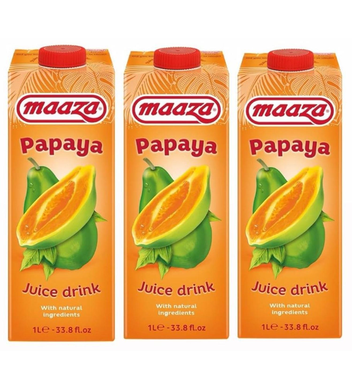 Maaza Papaya Juice 1Ltr (Pack of 3)
