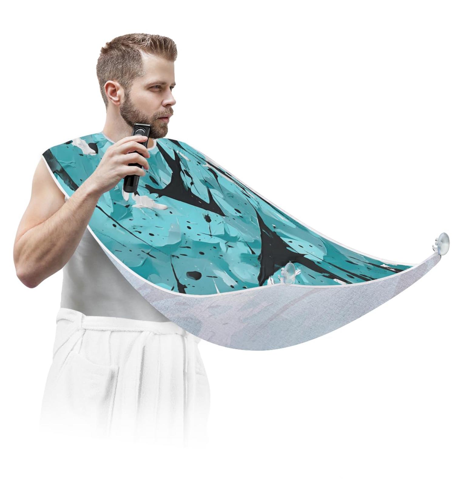 Leaf Camouflage Beard Bib Apron - Ultimate Beard Hair Catcher for Men | Perfect Gift for Father's Day Anniversaries & Christmas - Includes 2 Suction Cups - Buy Online on GoSupps.com
