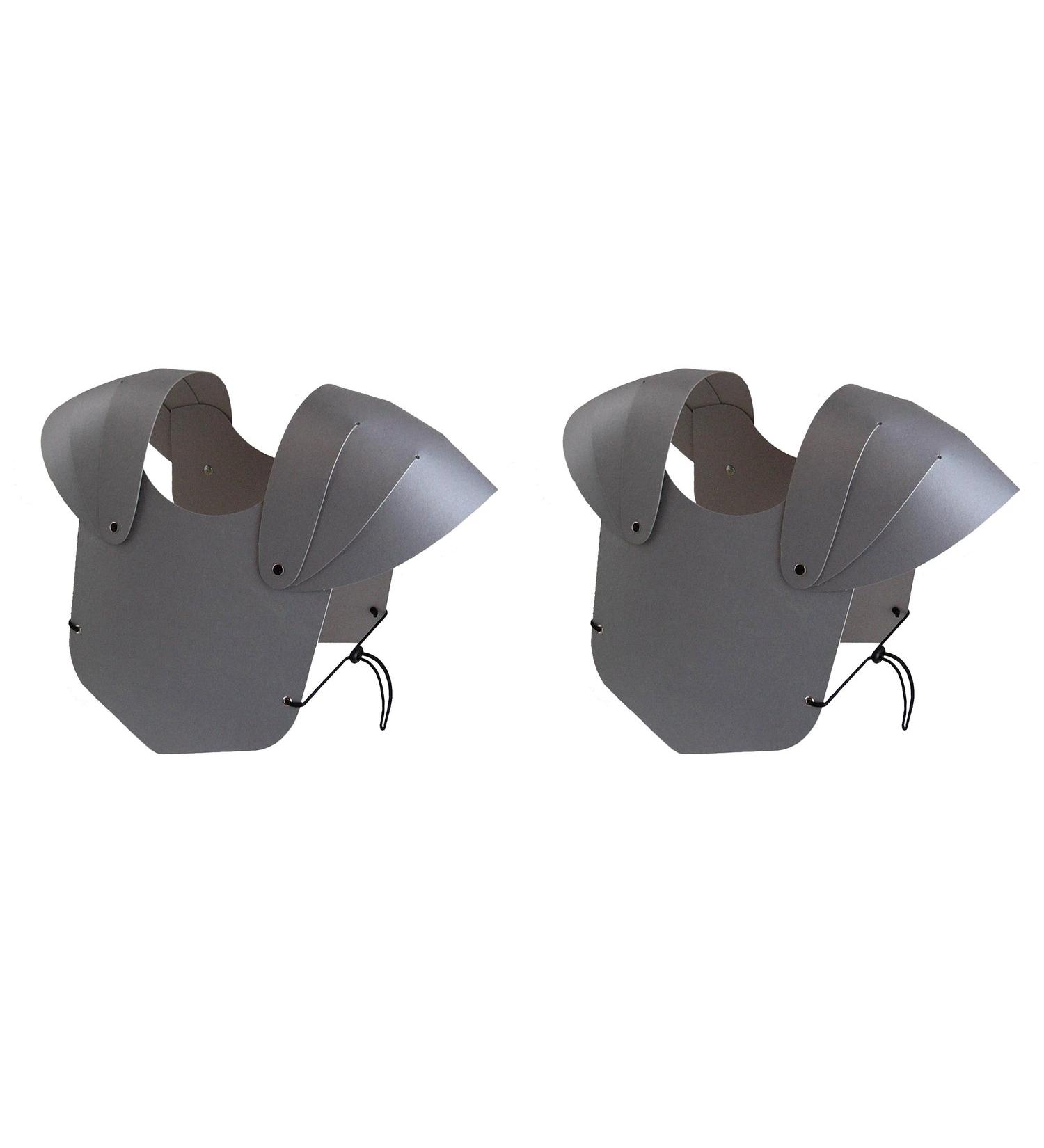 BestSaller breastplate for children sturdy cardboard fully assembled color: silver (2 pieces)