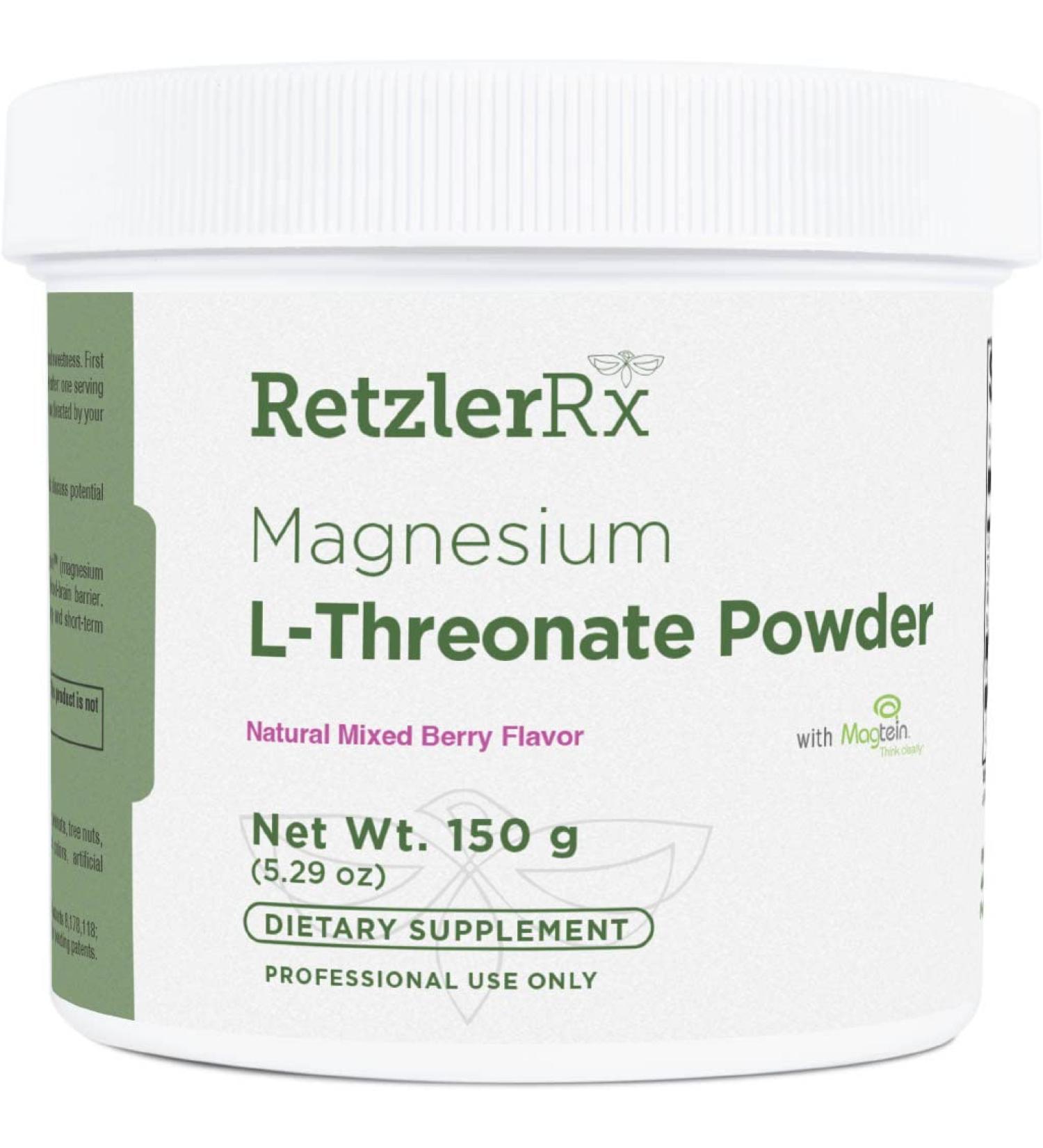 Magnesium L-Threonate Powder with Magtein - Brain Health Support - Mixed Berry Flavor - 60 Servings - Buy Online on GoSupps.com