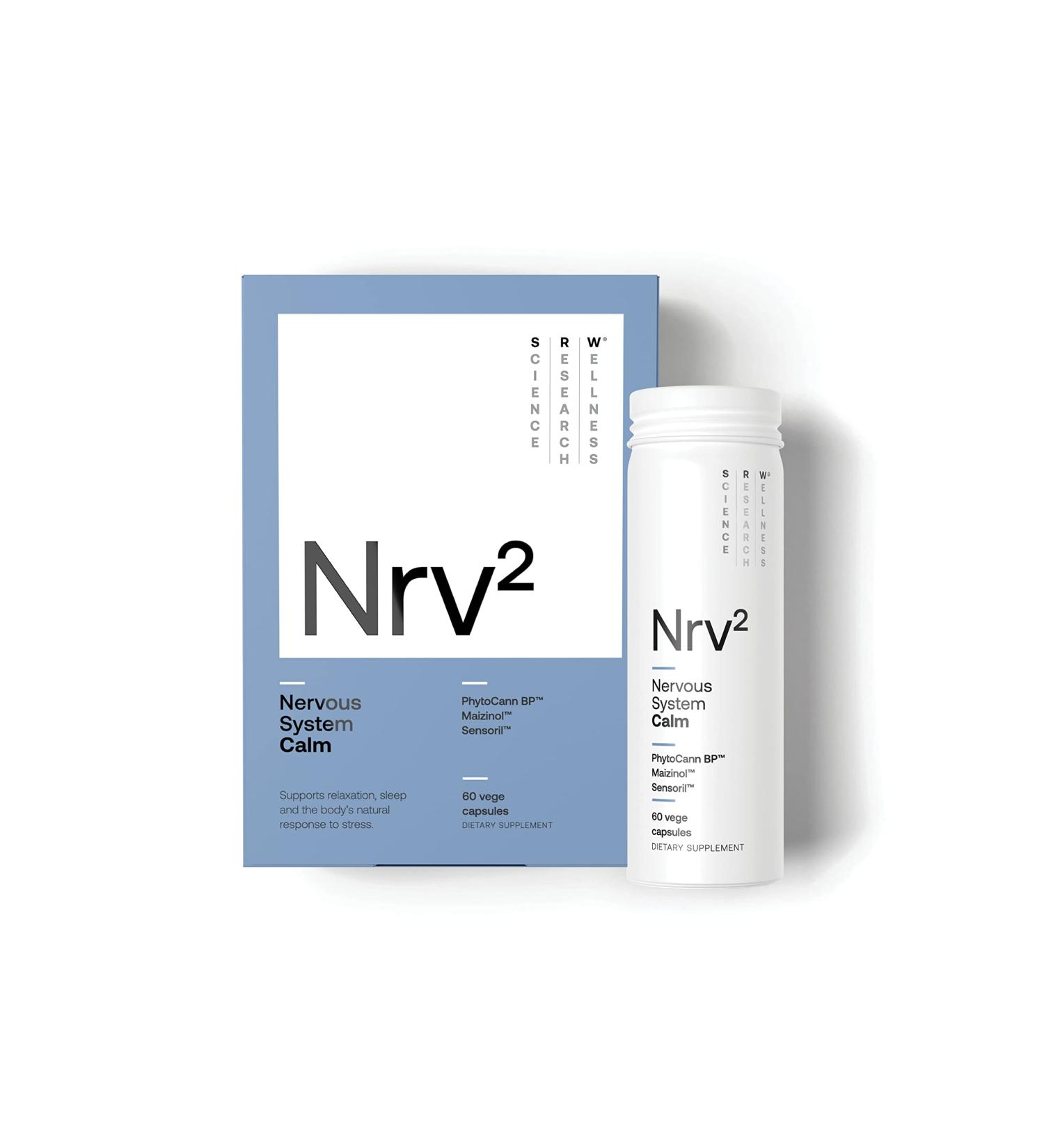 SRW Laboratories Nrv Calm | Stress & Sleep Supplement | Stress Relief Supplement | Supports Nervous System & Stress Response Calmness Rest & Relaxation | 60 Capsules - Buy Online on GoSupps.com