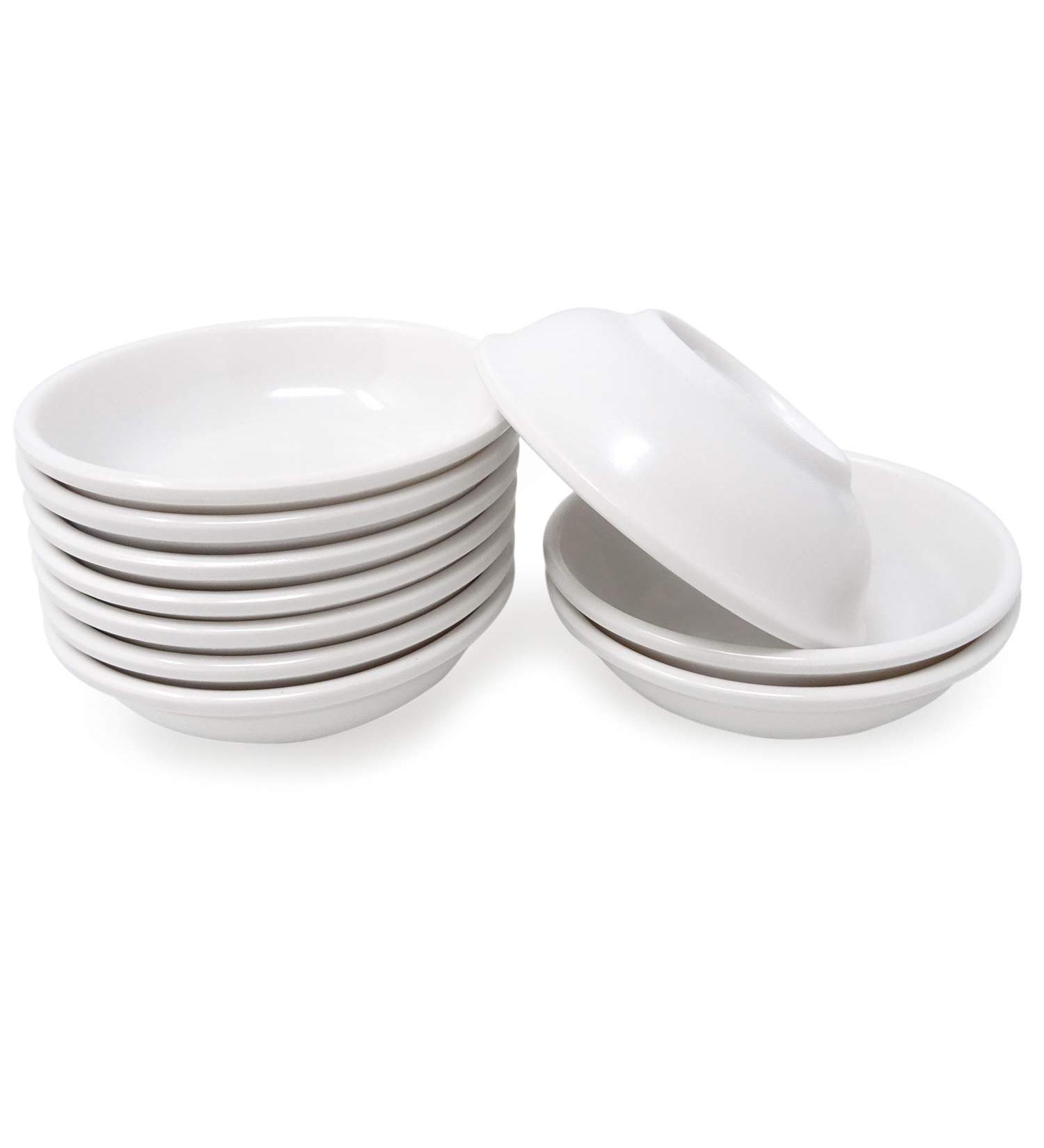 Honbay 10PCS Plastic White Round Watercolor Paint Palette - Small Dipping Bowls for Painting and Cooking - Buy Online on GoSupps.com