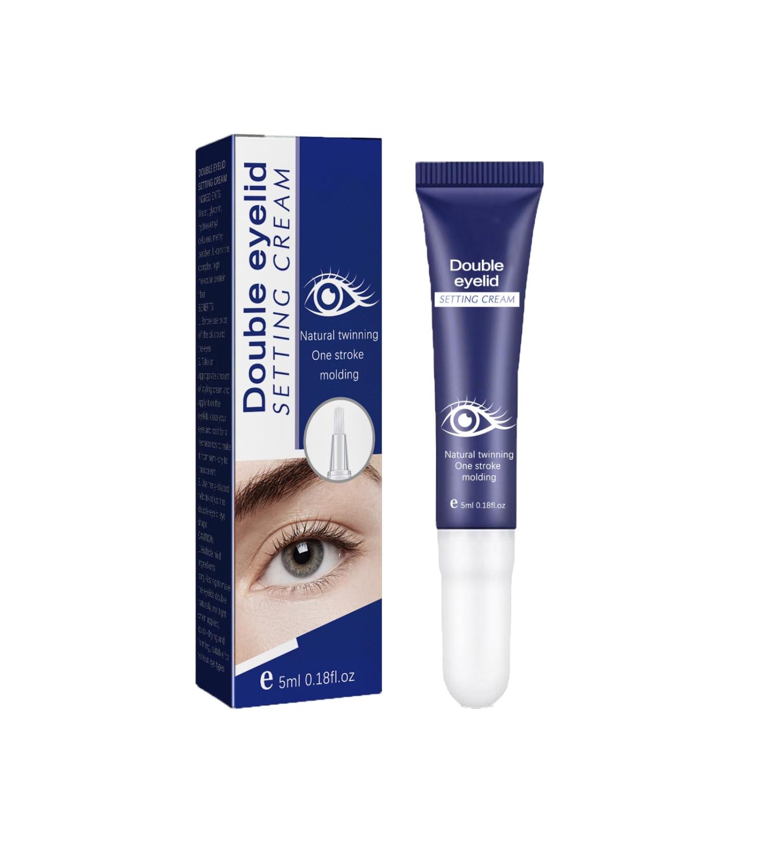  yxcully Double Eyelid Setting Cream - Long Lasting Styling Cream for a Natural Look Reduces Drooping Eyelids and Wrinkles Soft and Safe for All Skin Types (1pcs) - Buy Online on GoSupps.com