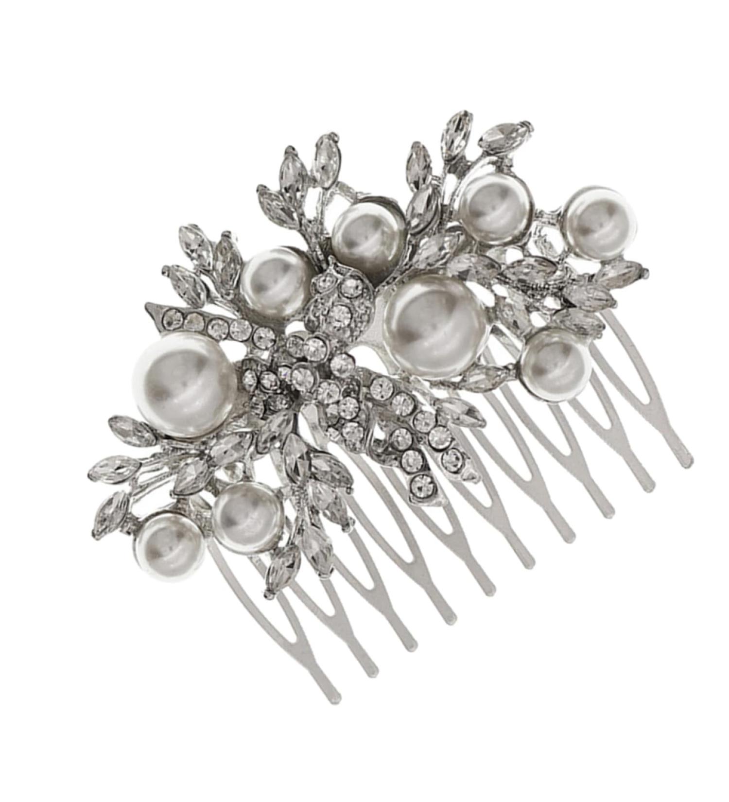 Angoily 1pc Hair Comb Rhinestone for Hair Women Hairpin Comb Special Occasion Hair Accessory Diamond Headpiece Barrettes for Women Wedding Hairpin Pearl Accessories Personality Bride Alloy - Buy Online on GoSupps.com