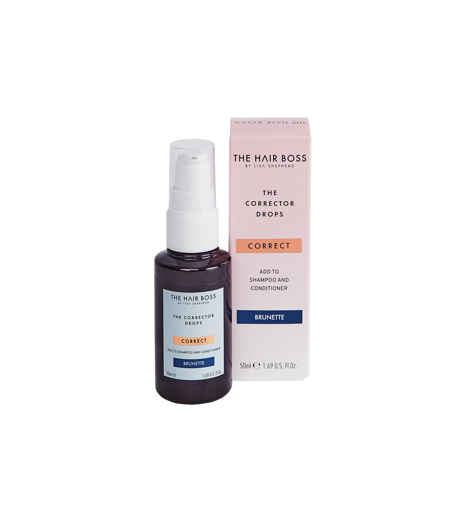 THE HAIR BOSS Brunette Corrector Drops 50ml - Add to Shampoo & Conditioner - Buy Online on GoSupps.com