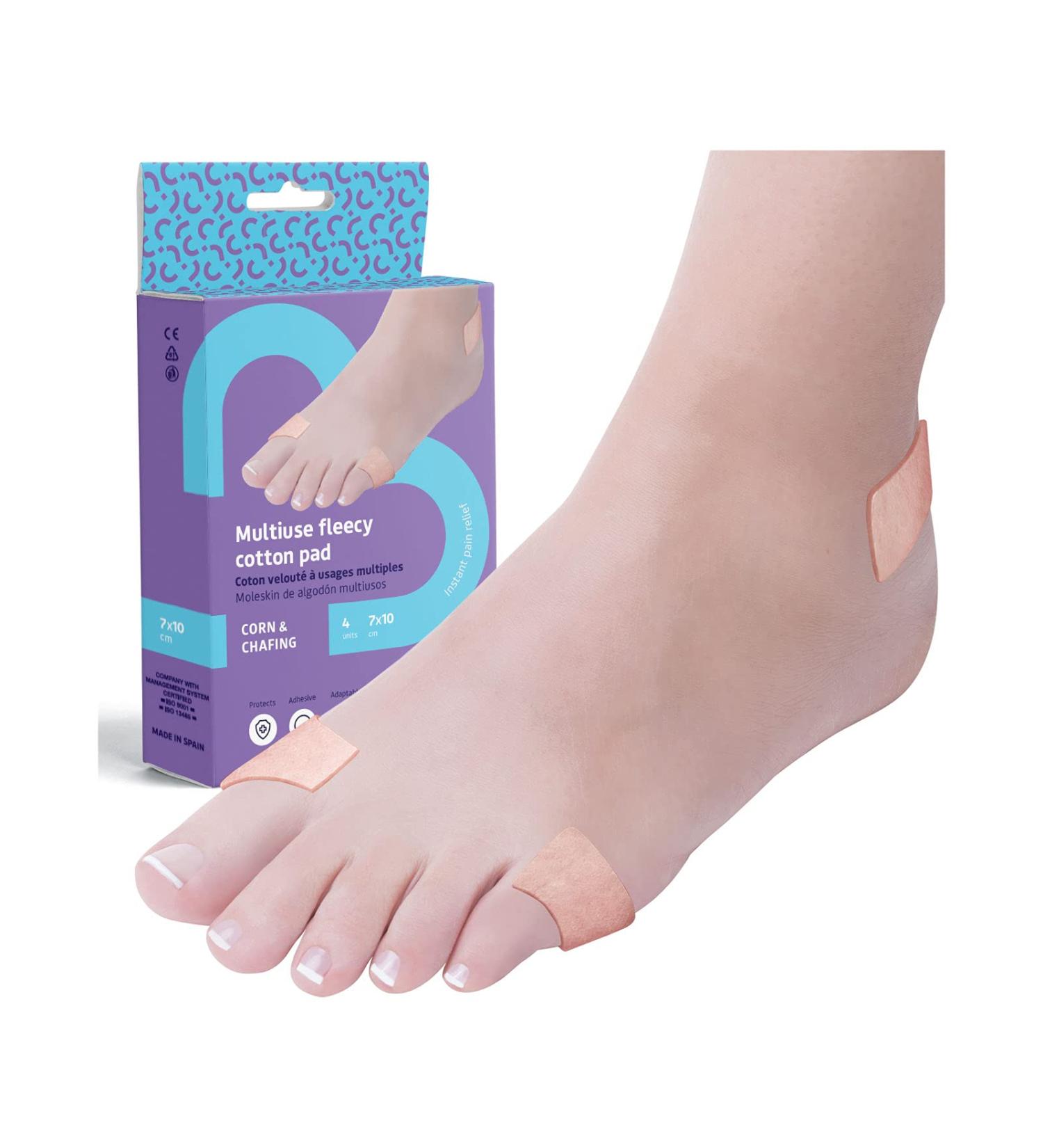 Feet BCN Moleskin - Durable Elastic Cotton Thin Adhesive Film for Shoe Friction - 4 Leaves (70x100mm) - Perfect Scratch Protection - Buy Online on GoSupps.com