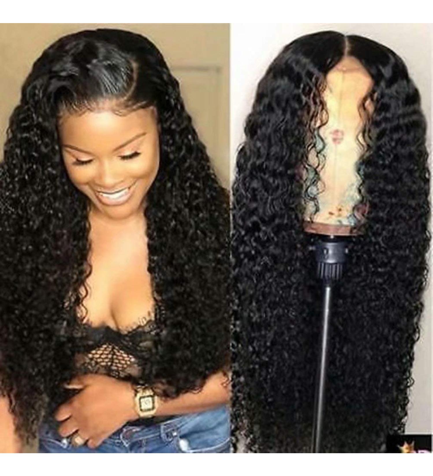 20-Inch Curly Lace Front Wig - Real Brazilian Hair 130% Density Perfect for Black Women - Buy Online on GoSupps.com