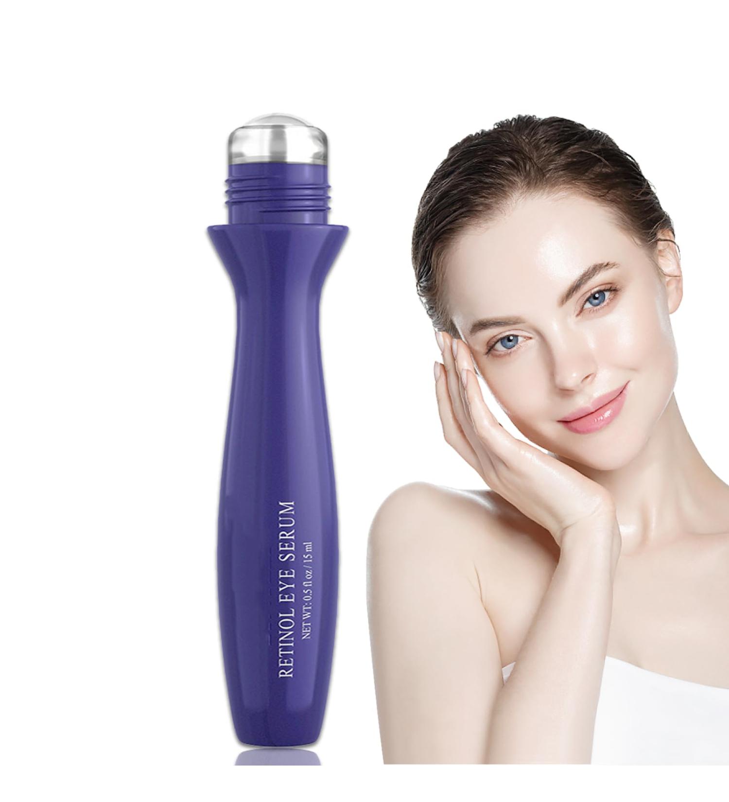 Retinol Serum Roller - Eye Bags Remover - Eye Serum Anti Aging Fade Lines - Eye Cream for Dark Circles and Puffy Eyes - Anti Wrinkle Eye Cream - Moisturing and Leaving Skin Smooth - Buy Online on GoSupps.com