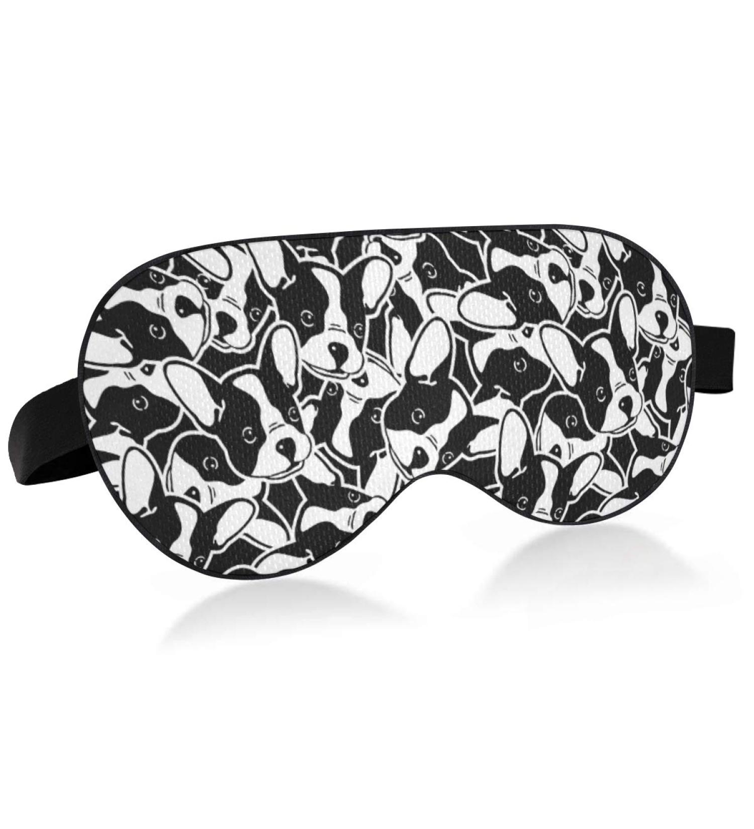 ALAZA French Bulldog Puppy Sleep Mask for Women and Men - Funny Cooling Eye Mask with Elastic Strip - Buy Online on GoSupps.com