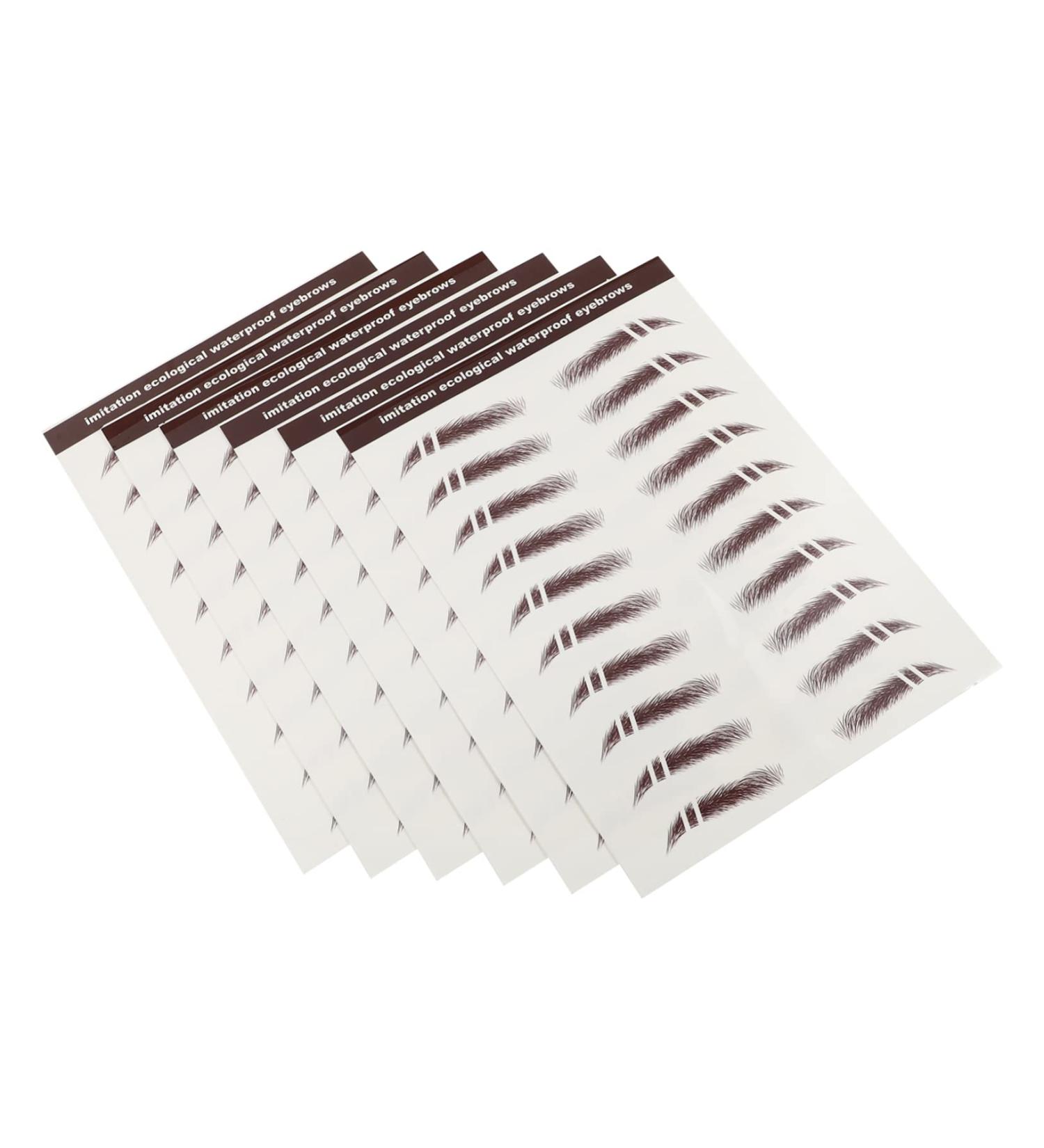 FOMIYES 12 Pcs Eyebrow Stickers Stickers Black Out Stickers Temporary Brow Tattoos 4d Shaper - Buy Online on GoSupps.com