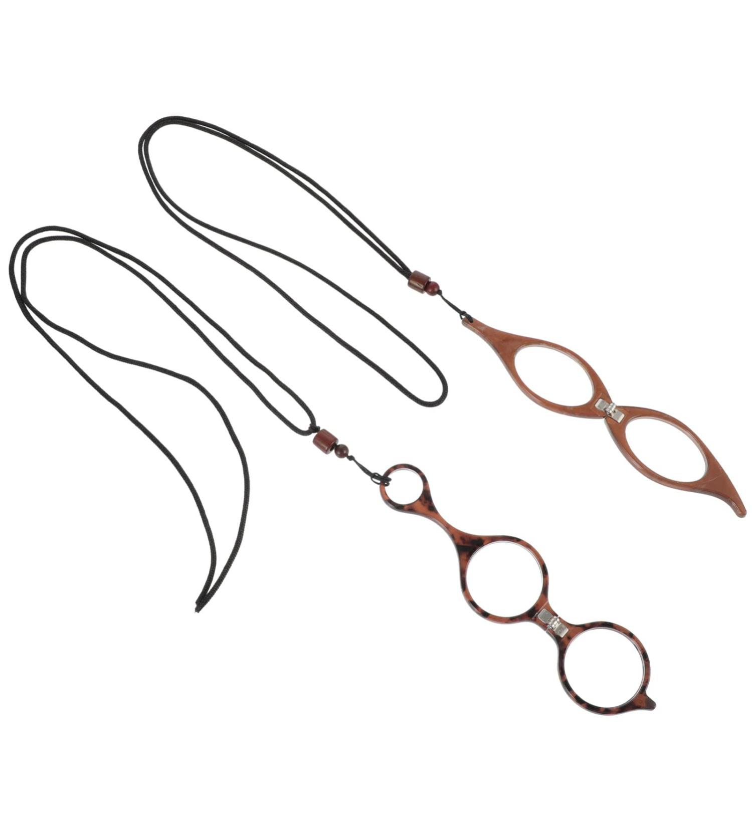 FOMIYES Portable Folding Reading Glasses Set - 2 Pcs High-Definition Mini Readers for Men & Women | Exquisite Neck Hanging Design - Buy Online on GoSupps.com