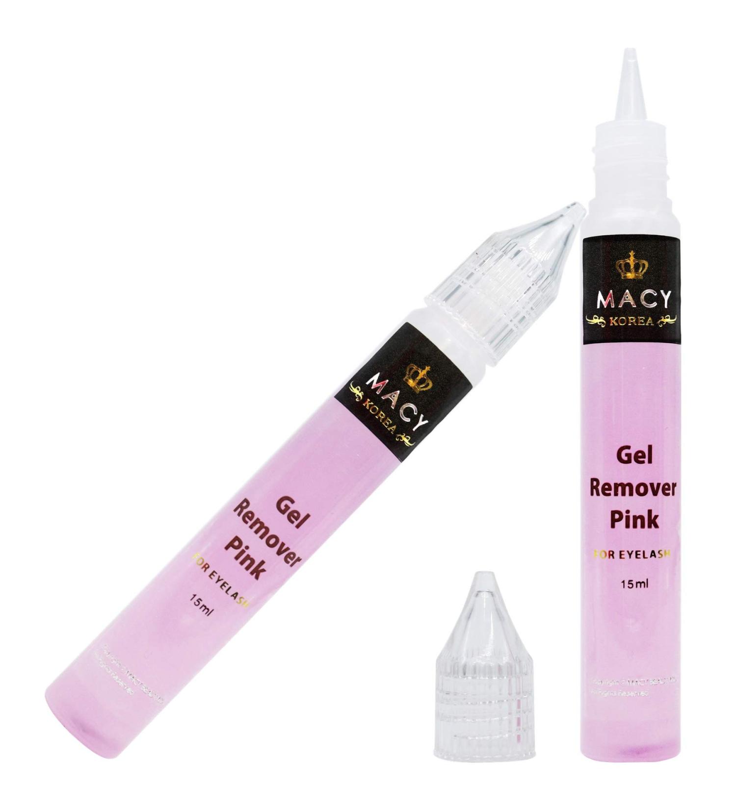 Macy Remover Pink Gel Tube |For eyelash extensions |For the skin -friendly removal of artificial eyelashes | 15g Remover Pink Gel Tube 15ml