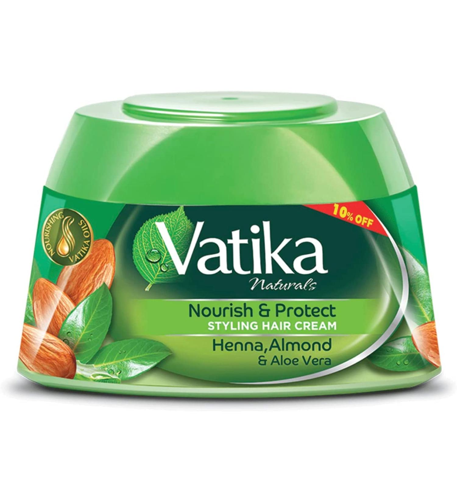 Vatika Naturals Nourish & Protect Hair Cream | Henna Almond & Aloe Vera - 140ml | International Shipping Available - Buy Online on GoSupps.com
