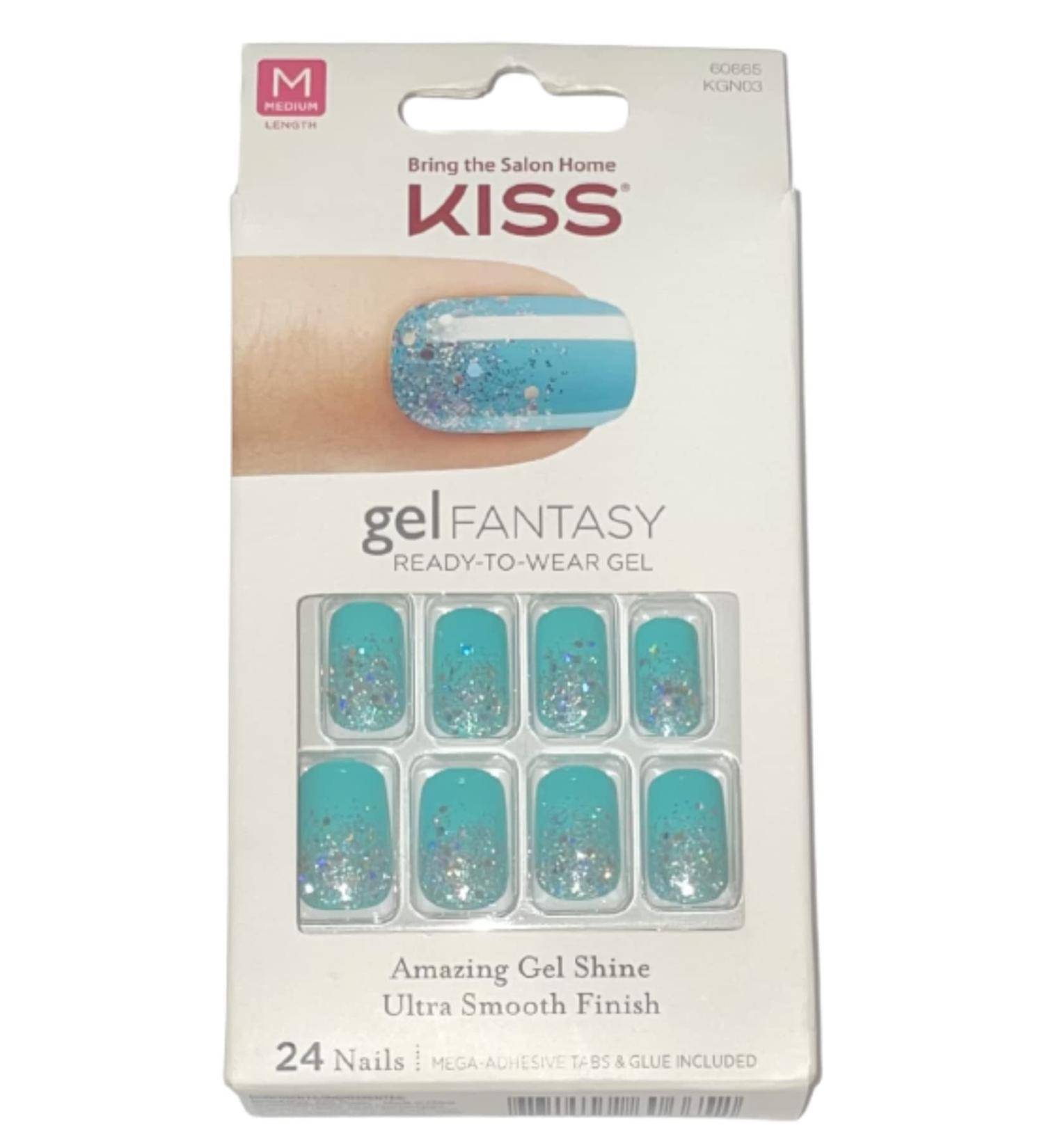 KISS Gel Fantasy Medium Length Gel Nails - KGN03 | Ready-to-Wear Nails - Buy Online on GoSupps.com