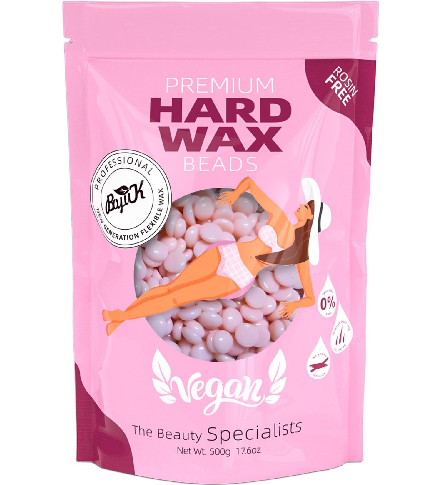 BOYUJK Professional Hard Wax Beads 500g Pink - Gentle Hair Removal for Full Body, Facial, and Legs - Painless Wax Beads for Women and Men - Buy Online on GoSupps.com