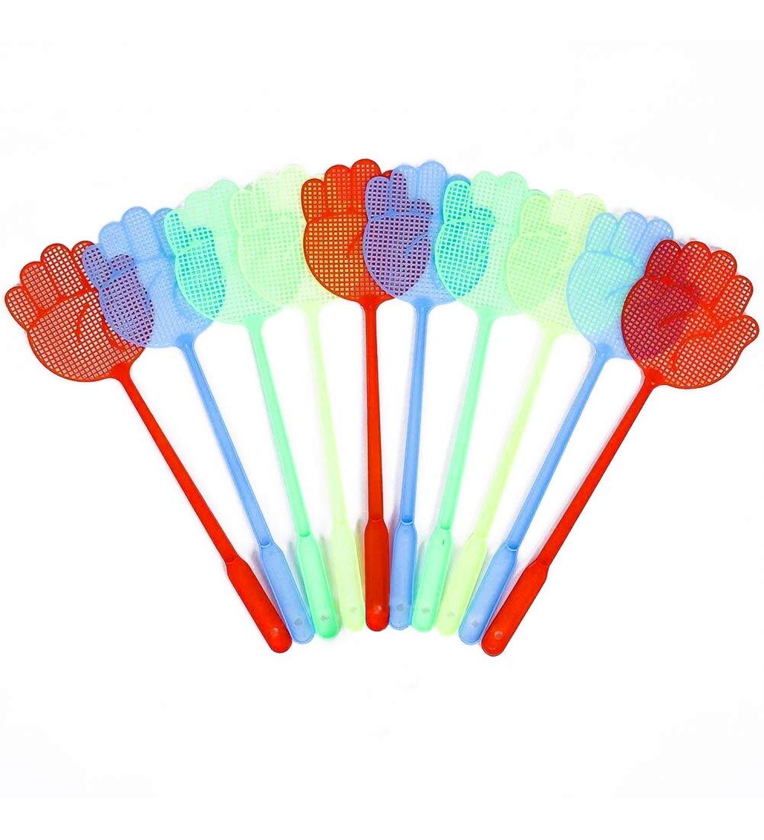 ValueHall 10 Pack Multi-Color Plastic Fly Swatters Set - V7022 - Buy Online on GoSupps.com