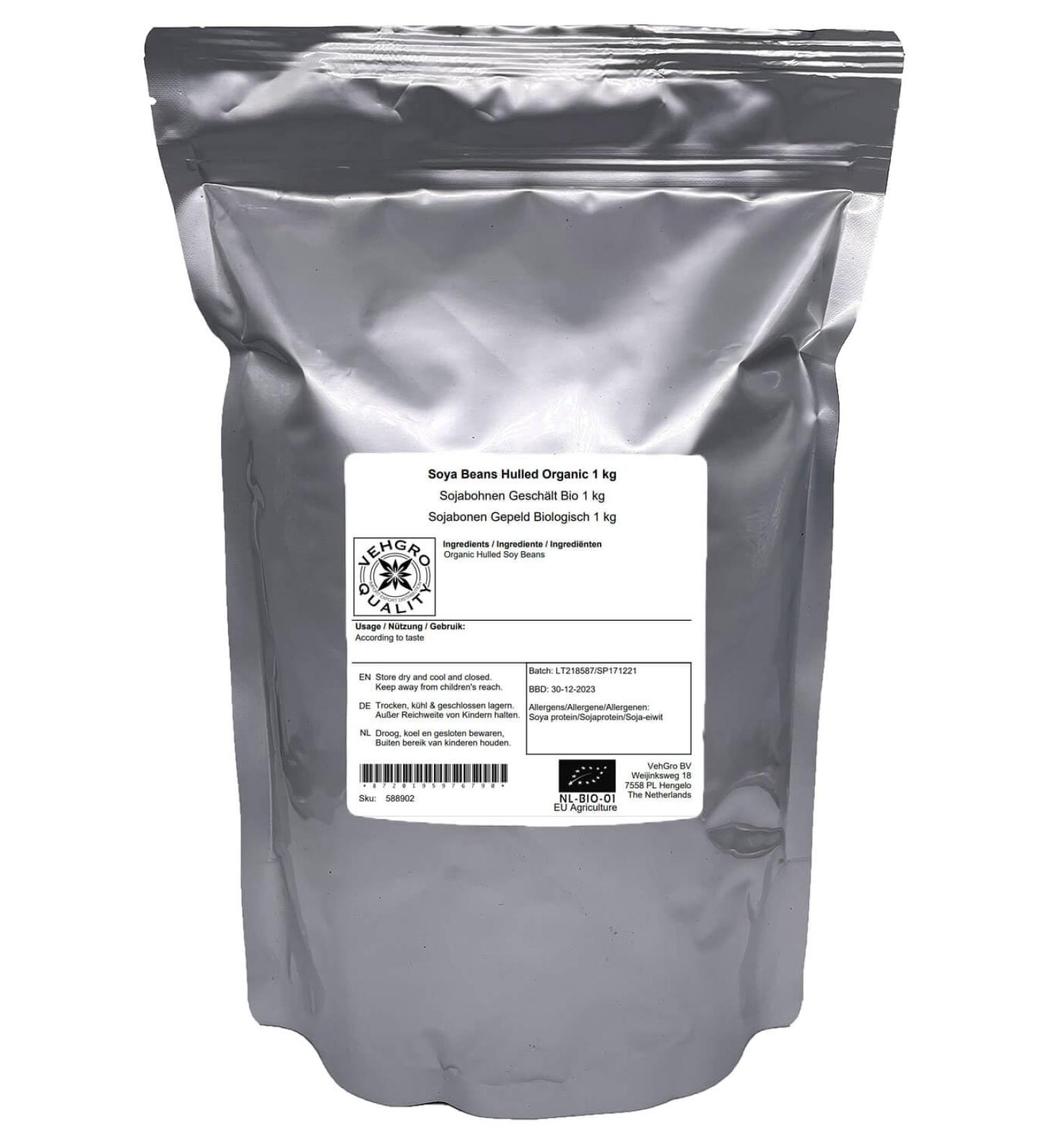 Holyflavours Organic Peeled Soya Beans | 1 Kg Natural Superfood | International Shipping Available - Buy Online on GoSupps.com