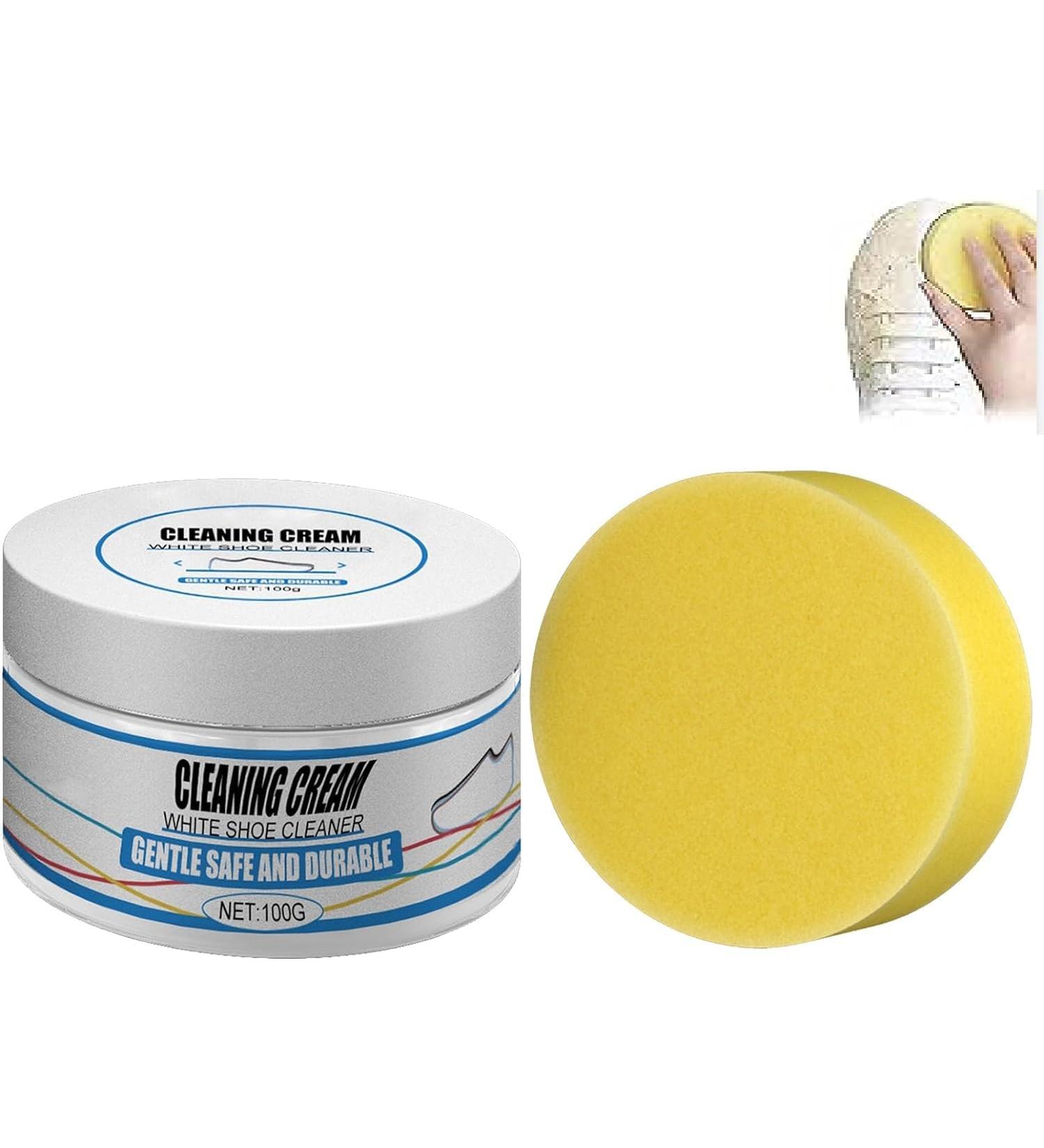 Multifunctional Shoes Cleaning Cream Shoe Cleaning Brightening Cream White Shoe Cleaner with Sponge Wash Free White Shoe Cleaning Cream Multi-Functional Cleaning and Stain Removal Creams 1pc - Buy Online on GoSupps.com