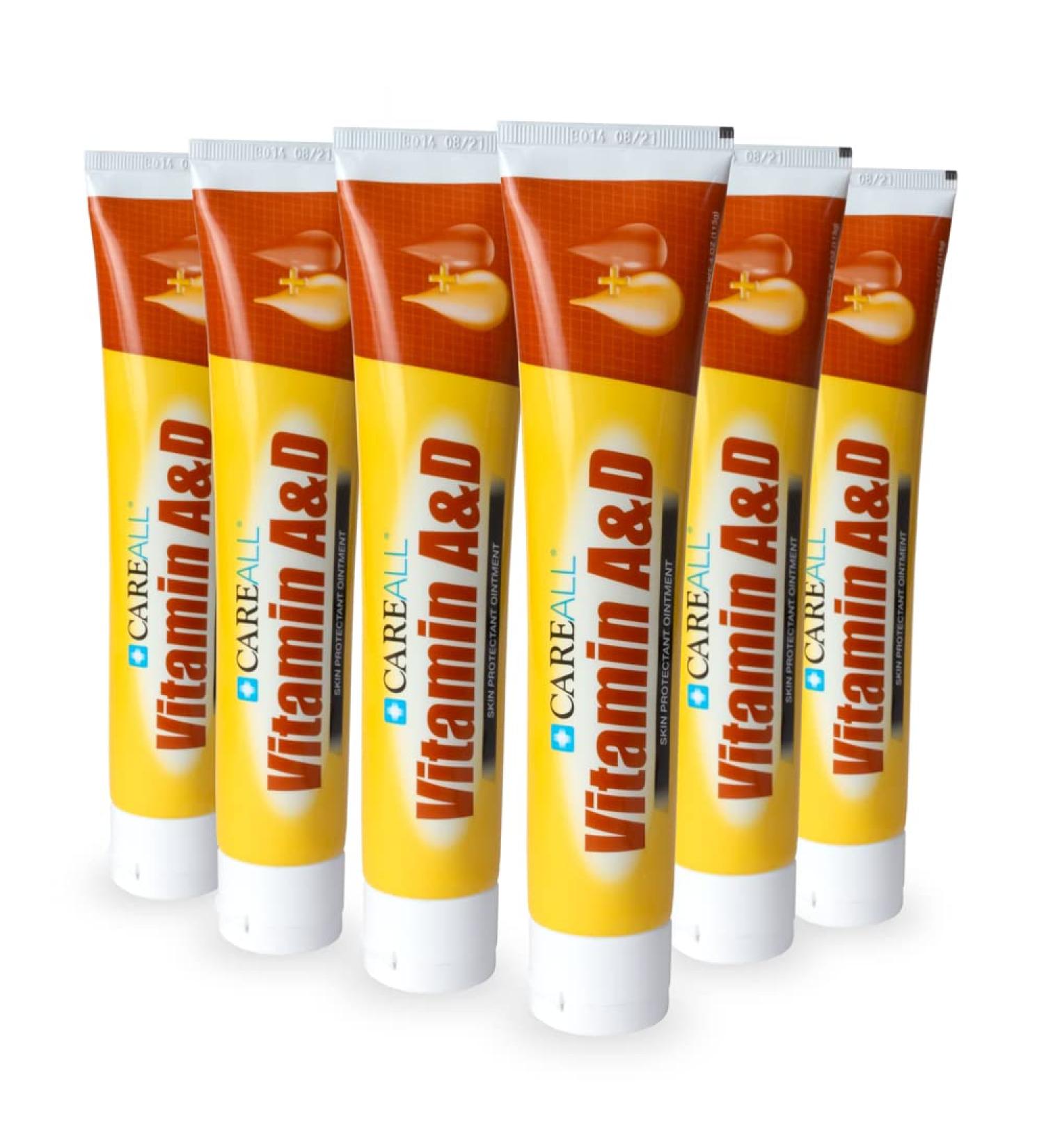 (6 Tubes) CareALL 4oz Vitamin A&D Ointment - Diaper Rash and Skin Protectant - Buy Online on GoSupps.com