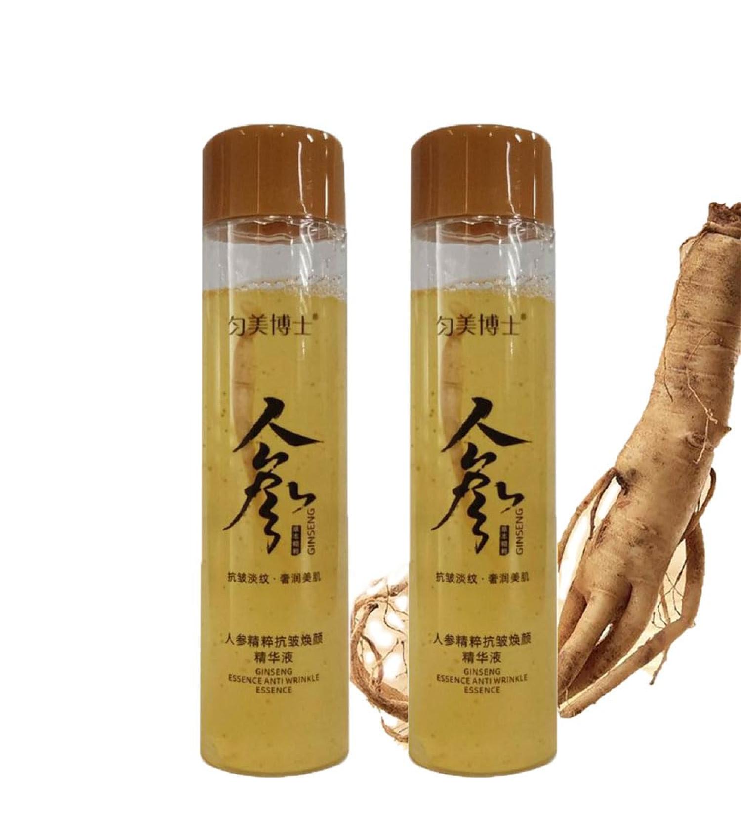Premium Ginseng Extract Liquid - Anti-Aging Serum & Moisture Cream - Korean Red Ginseng Essence | Fight Collagen Loss & Reduce Folds (2PC) - Buy Online on GoSupps.com