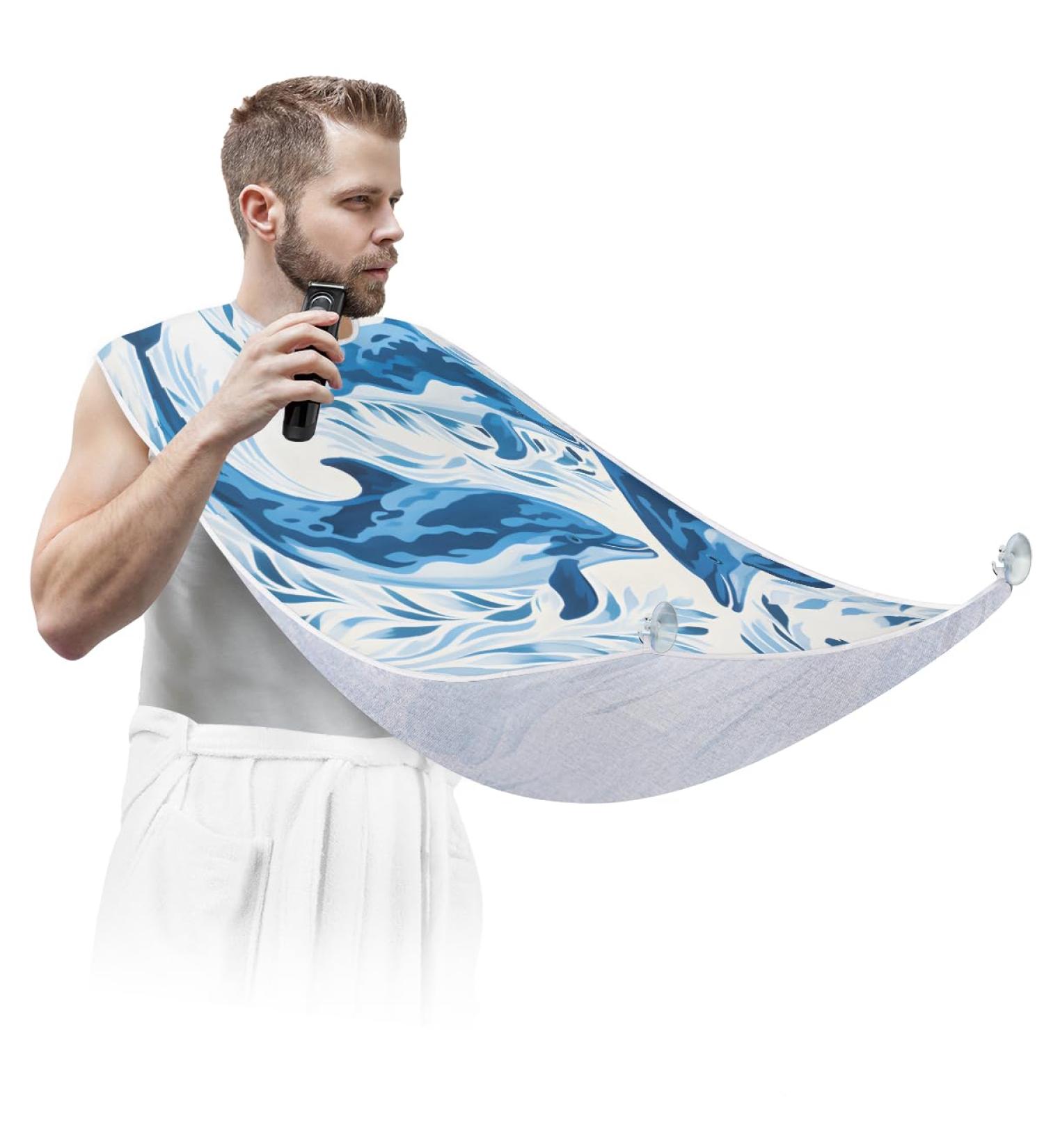 Shop Cute Ghosts Beard Bib Apron - Ultimate Beard Hair Catcher for Men | Perfect Father's Day & Christmas Gift | 2 Suction Cups Included - Buy Online on GoSupps.com