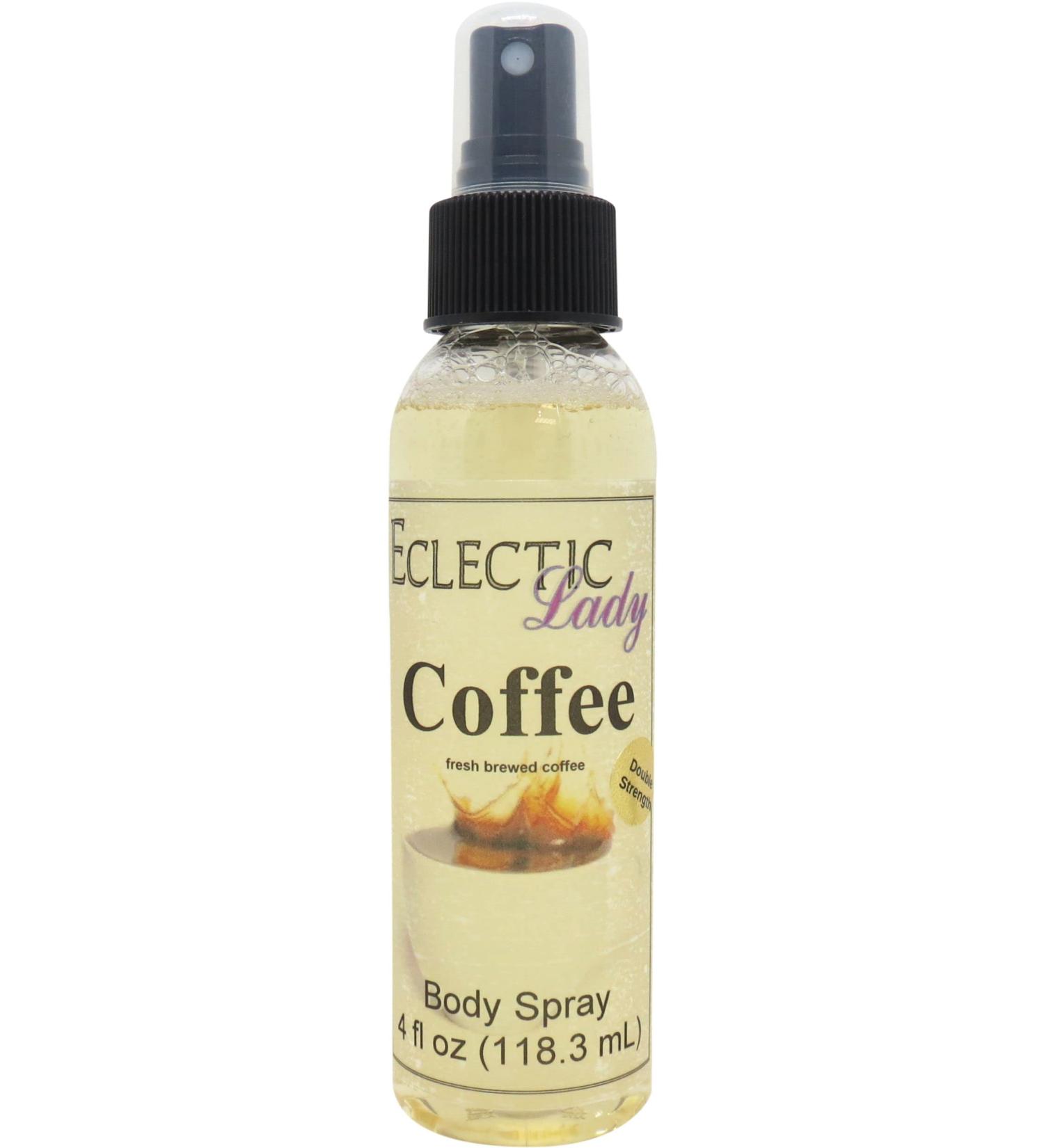 Eclectic Lady Coffee Scented Body Spray Double Strength Moisturizing Fragrance Hydrating Vegetable Glycerin Handcrafted in USA Phthalate-Free - Wake up with Fresh Scented Coffee Fragrance (4 oz) Double Strength 4 Fl Oz (Pack of 1) - Buy Online on GoSupps.com