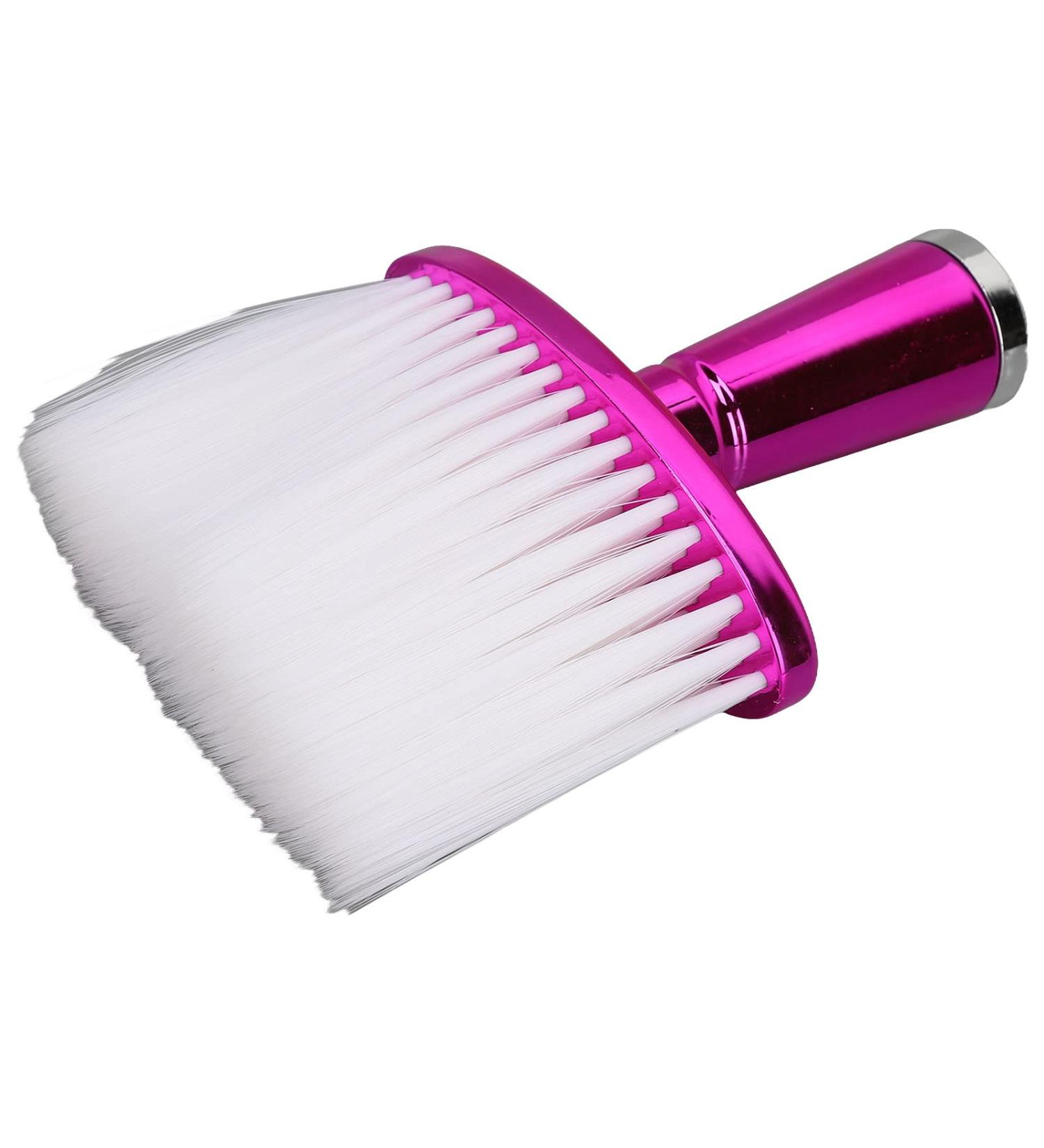 Hair Cutting Brush Barber Brush Neck Duster Rosy Red Lightweight Soft Fiber Bristles for Barber for Hair Salon - Buy Online on GoSupps.com