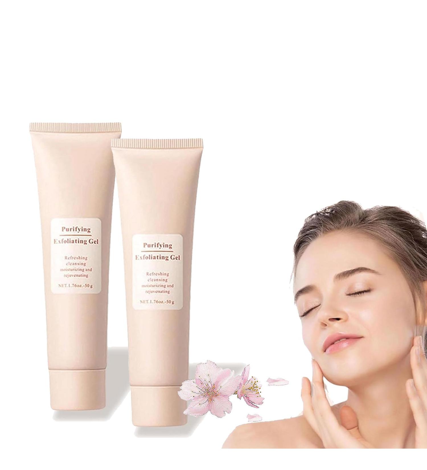 Purifying Exfoliating Gel Gentle Exfoliating Gel for Face Facial - Exfoliatings Gels Scrub Gentle Exfoliatings Facial Cleanser for All Skin Types (2 PCS) - Buy Online on GoSupps.com