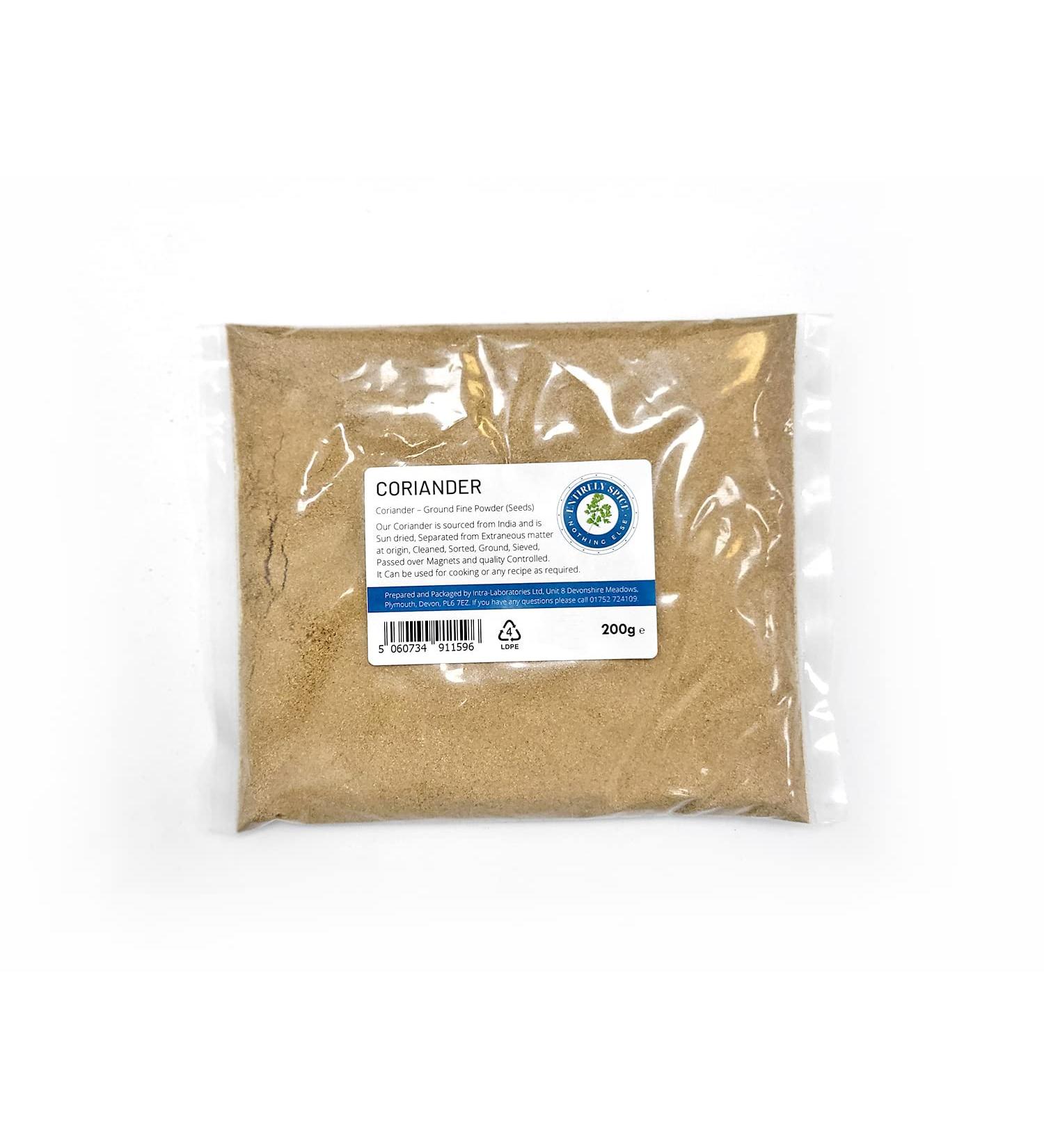 Premium 200g Ground Coriander - Top Quality Ingredients for Cooking - Food Grade - Buy Online on GoSupps.com