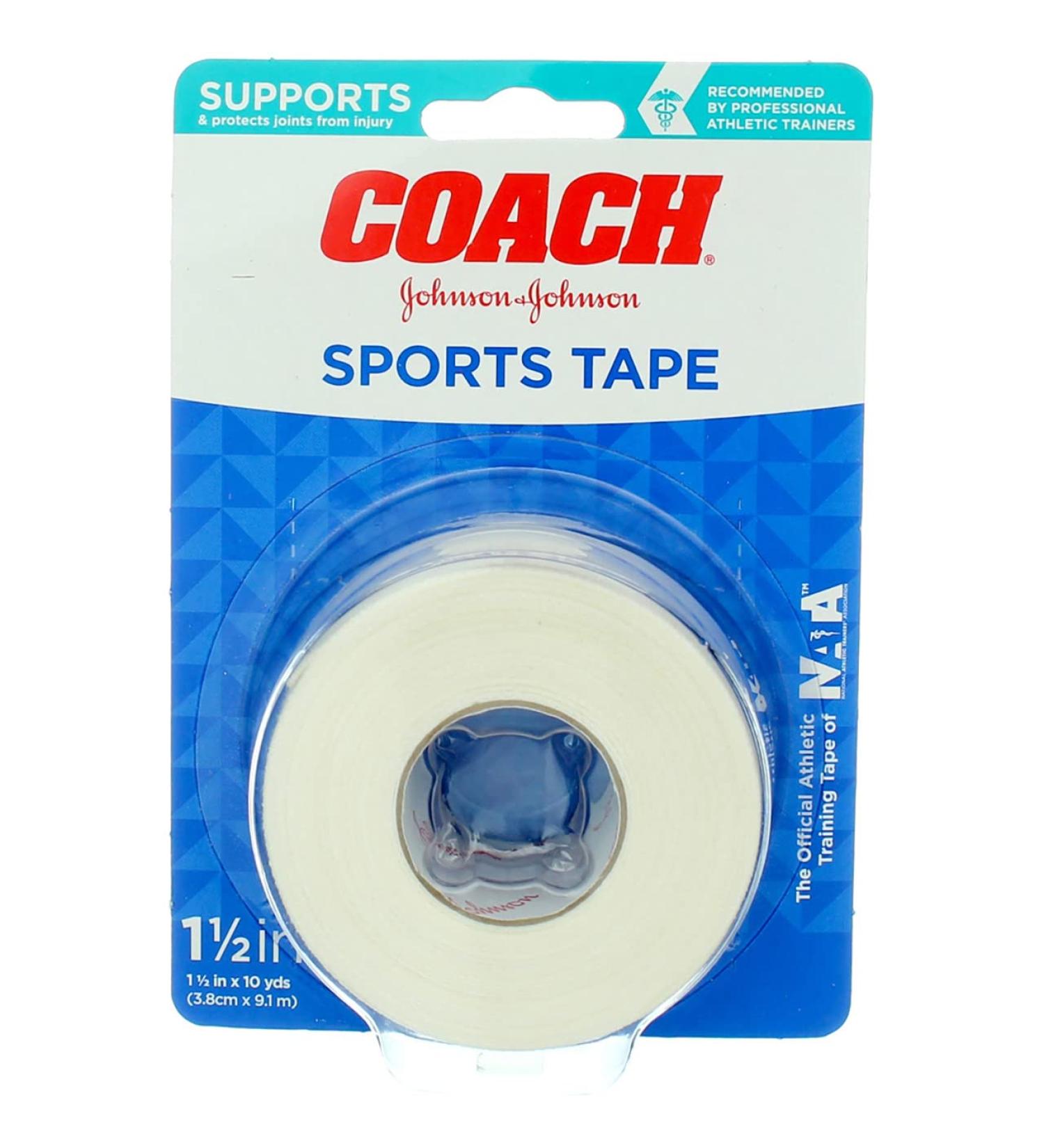 Johnson & Johnson 1.5 inch Coach Athletic Tape - Professional Grade Support Tape - Buy Online on GoSupps.com