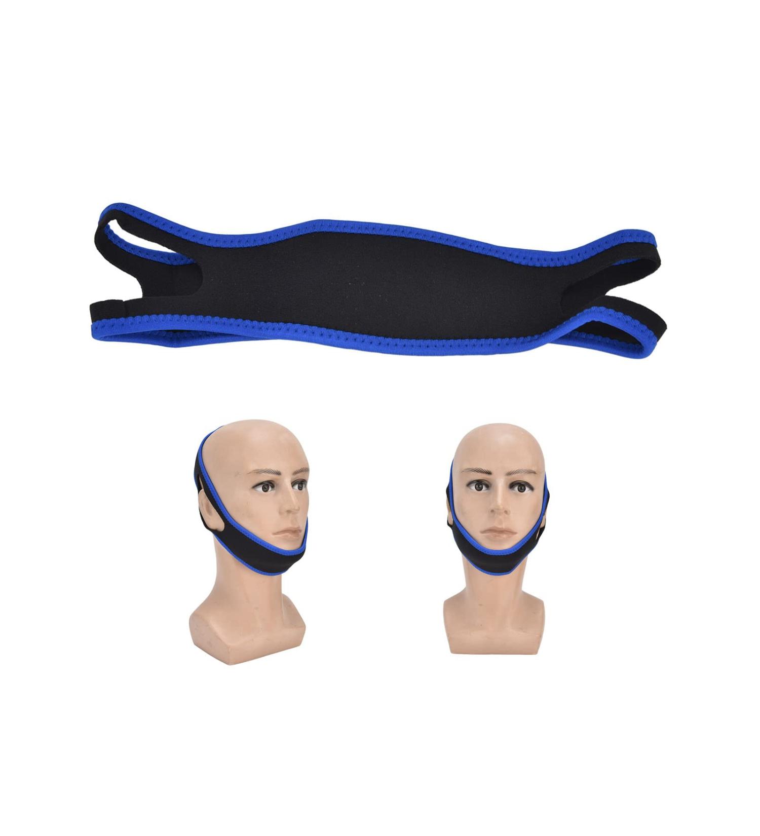 Buy Anti Snoring Chin Strap | Adjustable & Breathable Anti Snoring Devices for Men & Women - Blue Black - Buy Online on GoSupps.com
