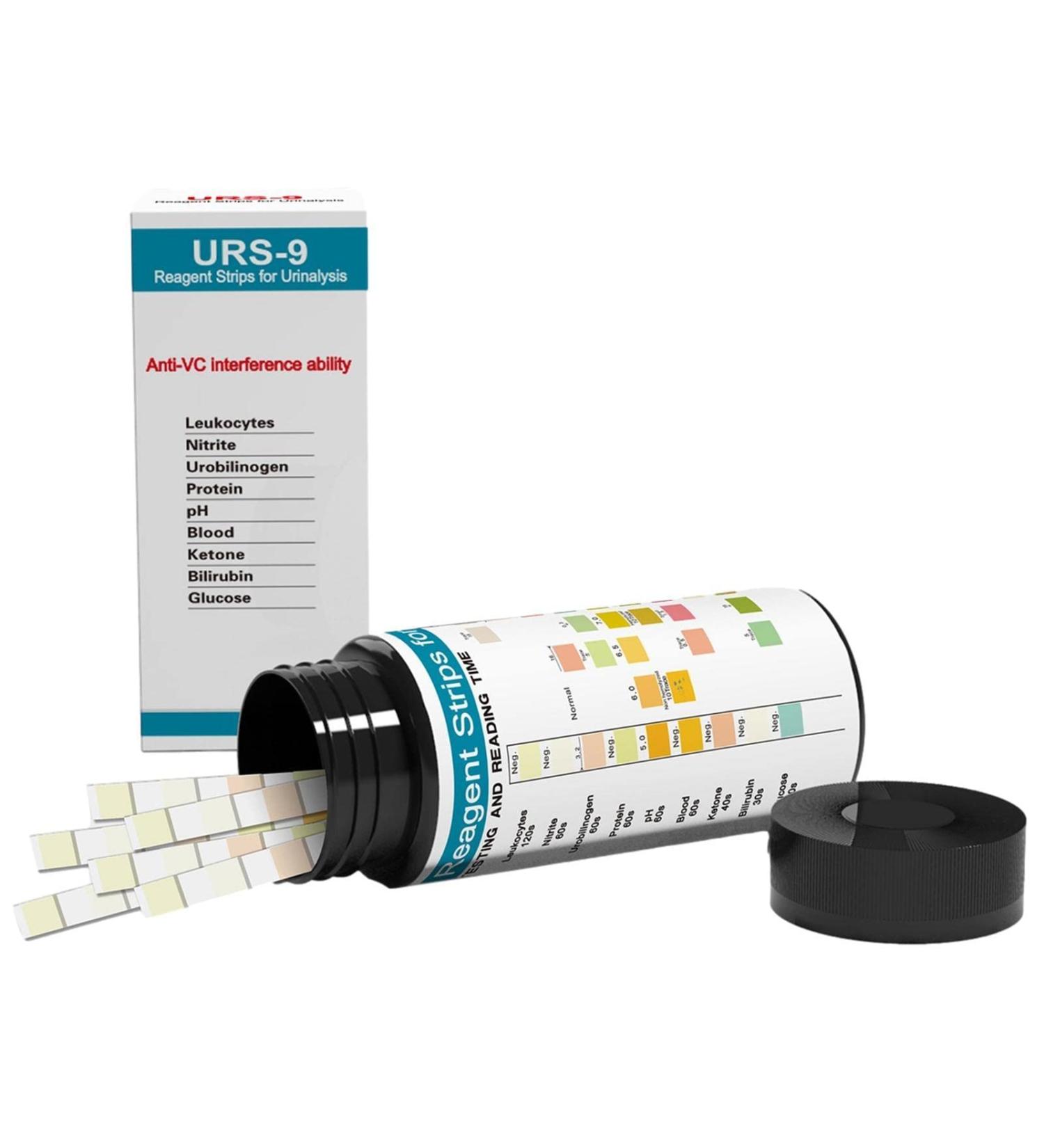 Fowybe Urine Analysis Test Strips - 100 Keto Strips | 9 Parameter Urine Test for Quick Ketosis Results in Low-Carb Diets - Buy Online on GoSupps.com