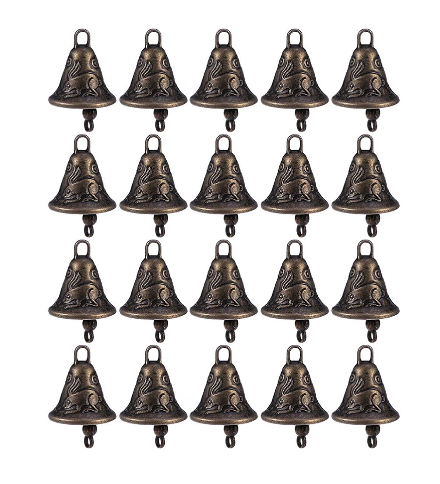Yarnow Vintage Antique Wind Bells - 20 Piece Craft Set for Dog Cat Collars Key Rings & Feng Shui Decor - Buy Online on GoSupps.com