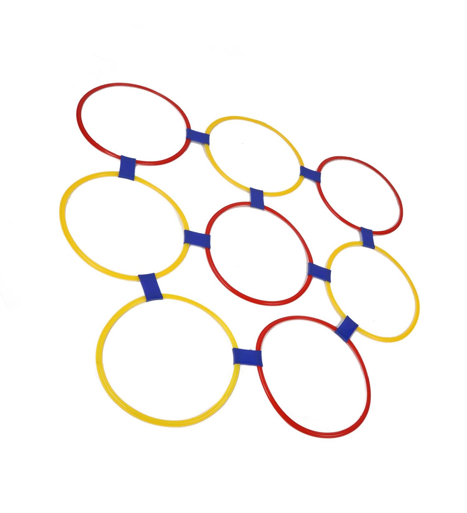 Sensory Training Hoops Hand Foot Coordination Balance Exercise Free Combination 10pcs Eco Friendly Hopscotch Hoop for Jumping Activities Dia 47cm / 18.5in - Buy Online on GoSupps.com