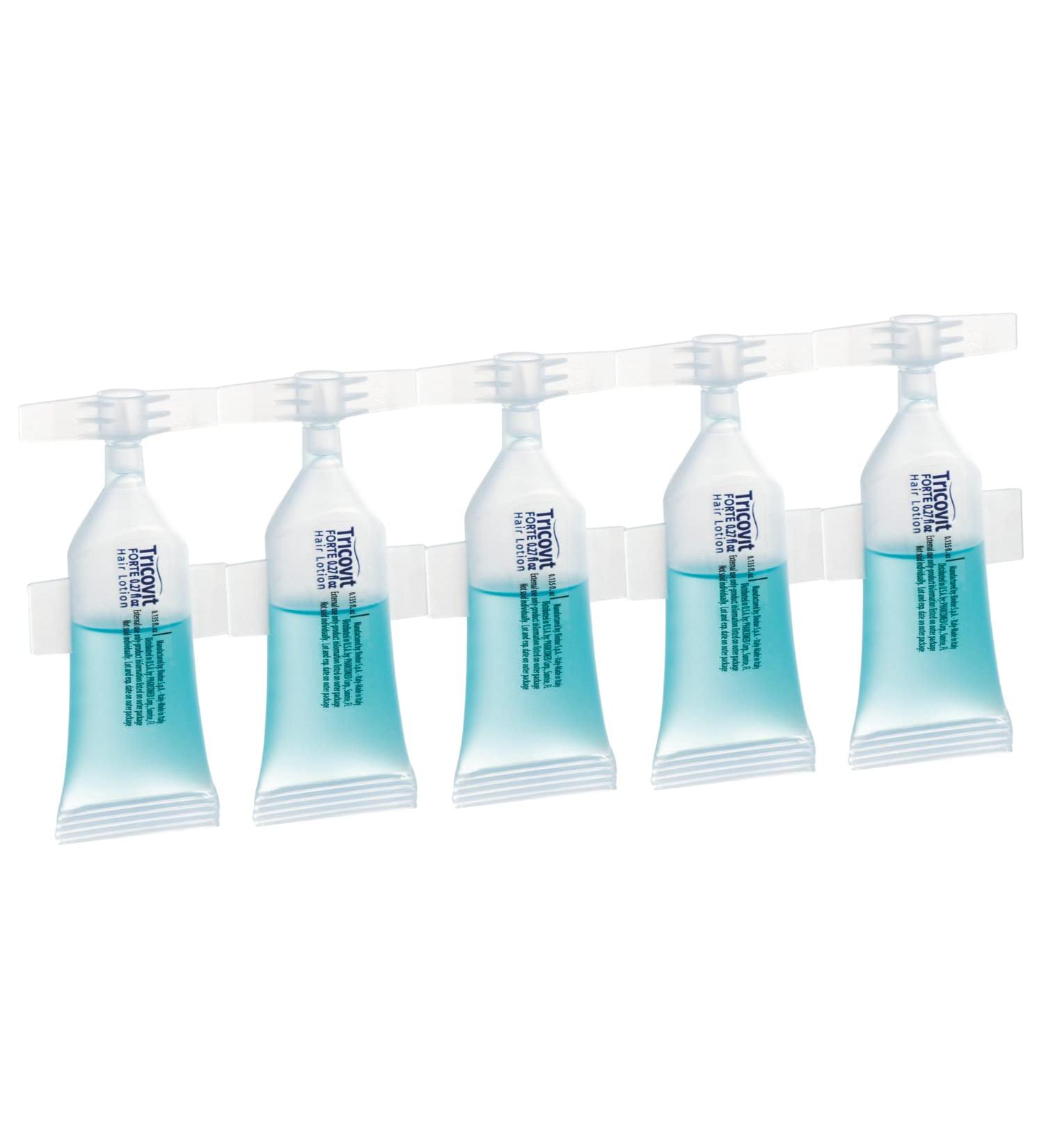 Tricovit Forte Hair Lotion - Hair Growth Serum for Thinning Hair - With Androgen & DHT Blockers - Promotes Stronger, Thicker Hair - Men & Women - 5 Ampoules - Buy Online on GoSupps.com