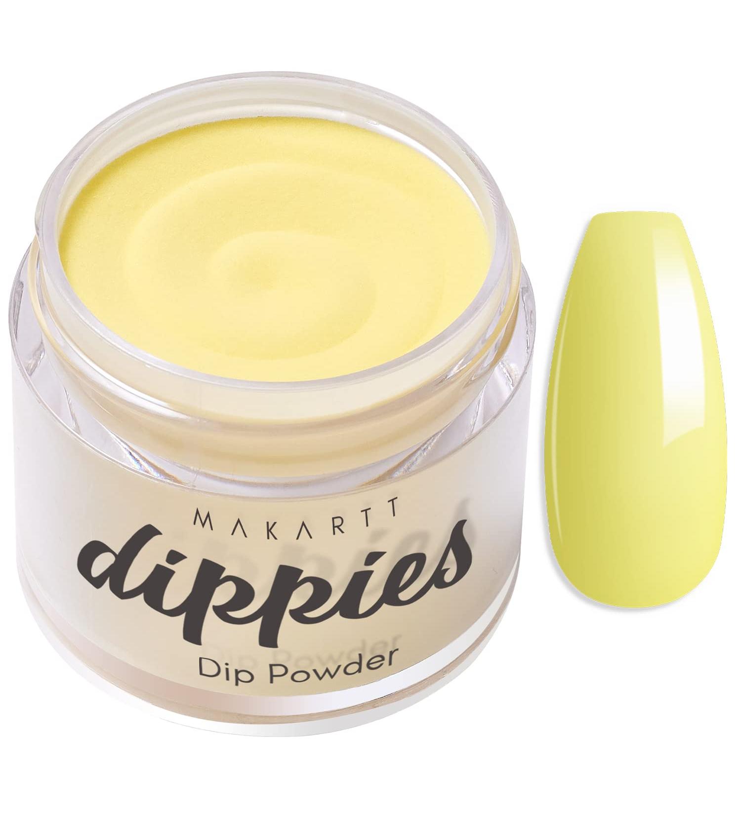 Makartt Yellow Dip Powder for French Manicure - Salon Quality Nail Dip Powder, No Lamp Cure Needed - Buy Online on GoSupps.com