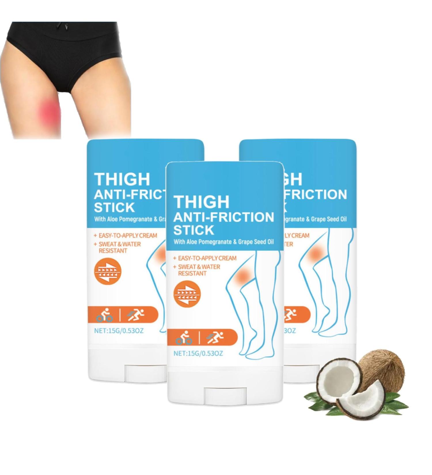 Anti-Chafing Thigh Cream Anti-Chafing Thigh Stick Anti-Chafing Thigh for Women Anti-Friction Cream for Thighs Protection Against Body Skin Friction (3) - Buy Online on GoSupps.com