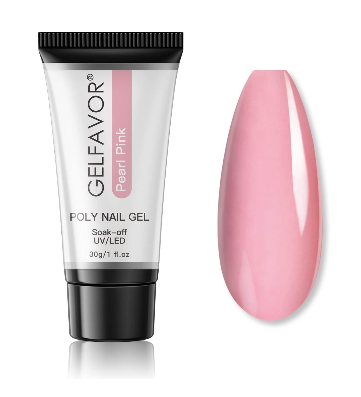 Gelfavor Pearl Rosa Poly Nail Gel Set - Pink Nail Extension Gel for Technicians & DIY Salon | Premium Nail Art Supplies - Buy Online on GoSupps.com
