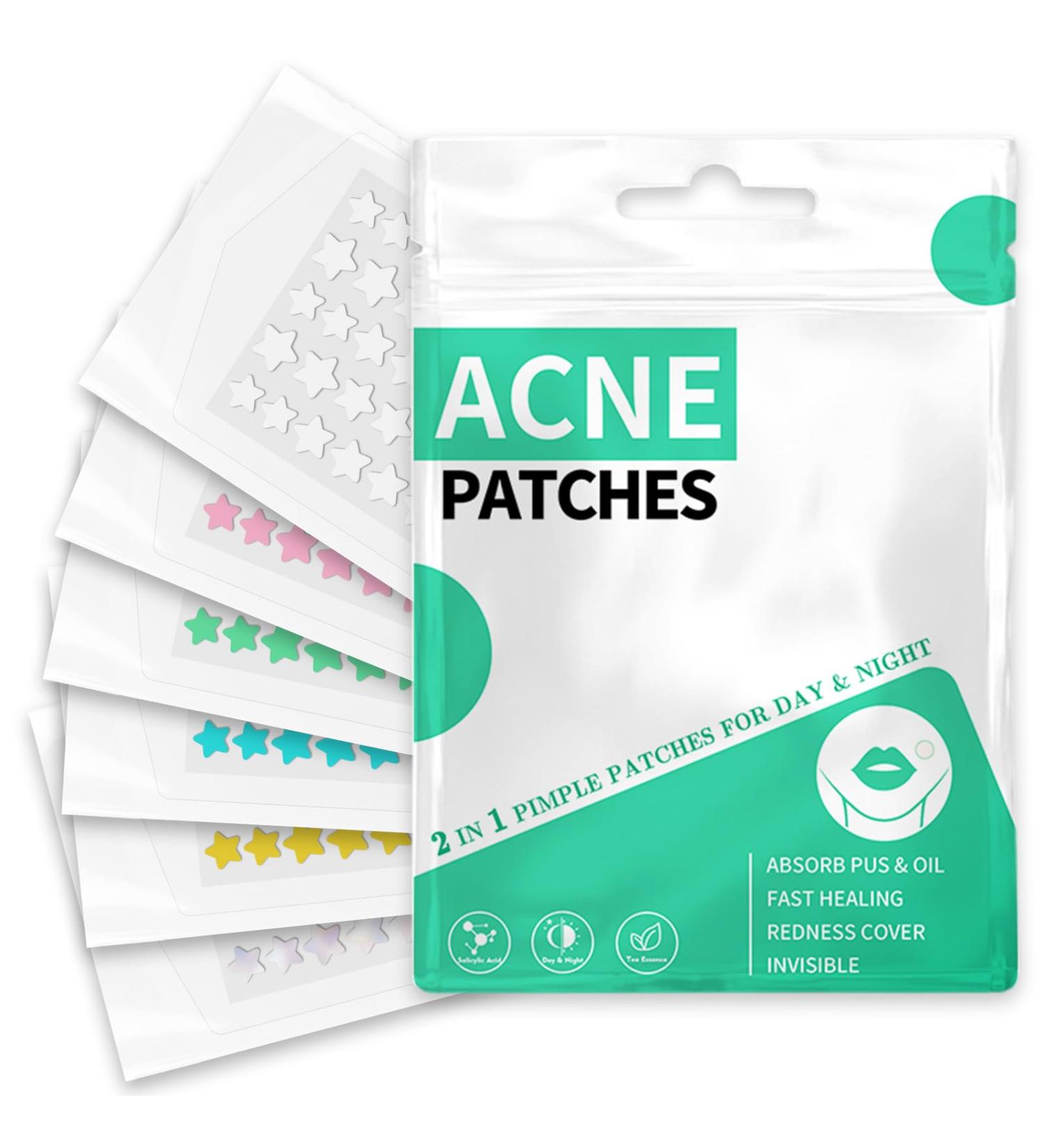 Star Pimple Patches - 240 Count Hydrocolloid Acne Patches with Tea Tree Oil | Blemish & Zit Solutions in 3 Sizes & 6 Colors for Face - Buy Online on GoSupps.com