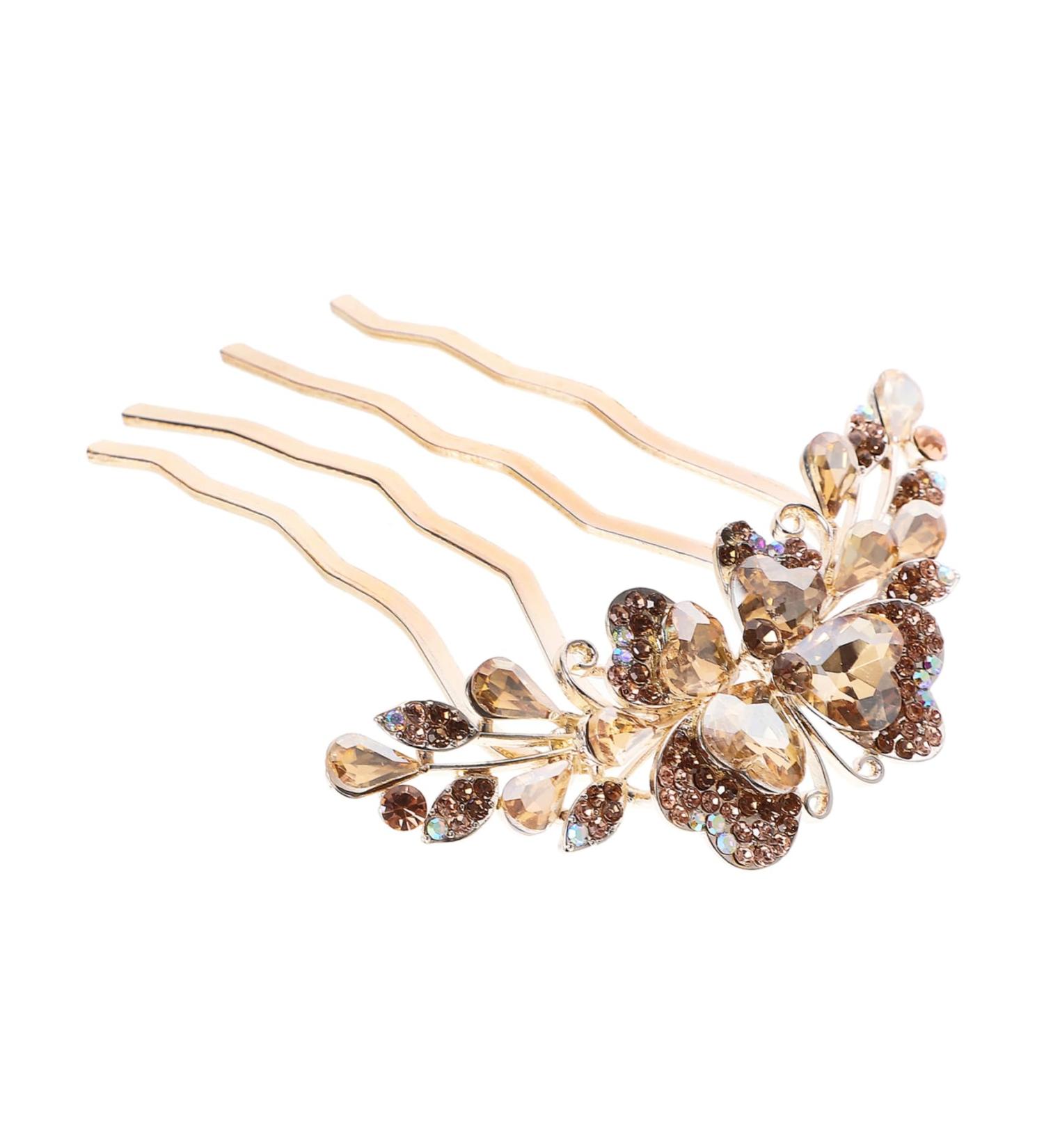 VINTORKY Hair Side Comb hair accessories back of head vintage hair accessories for bride rhinestones rhinestone hair accessories Hair piece Accessories vintage hair accessories - Buy Online on GoSupps.com