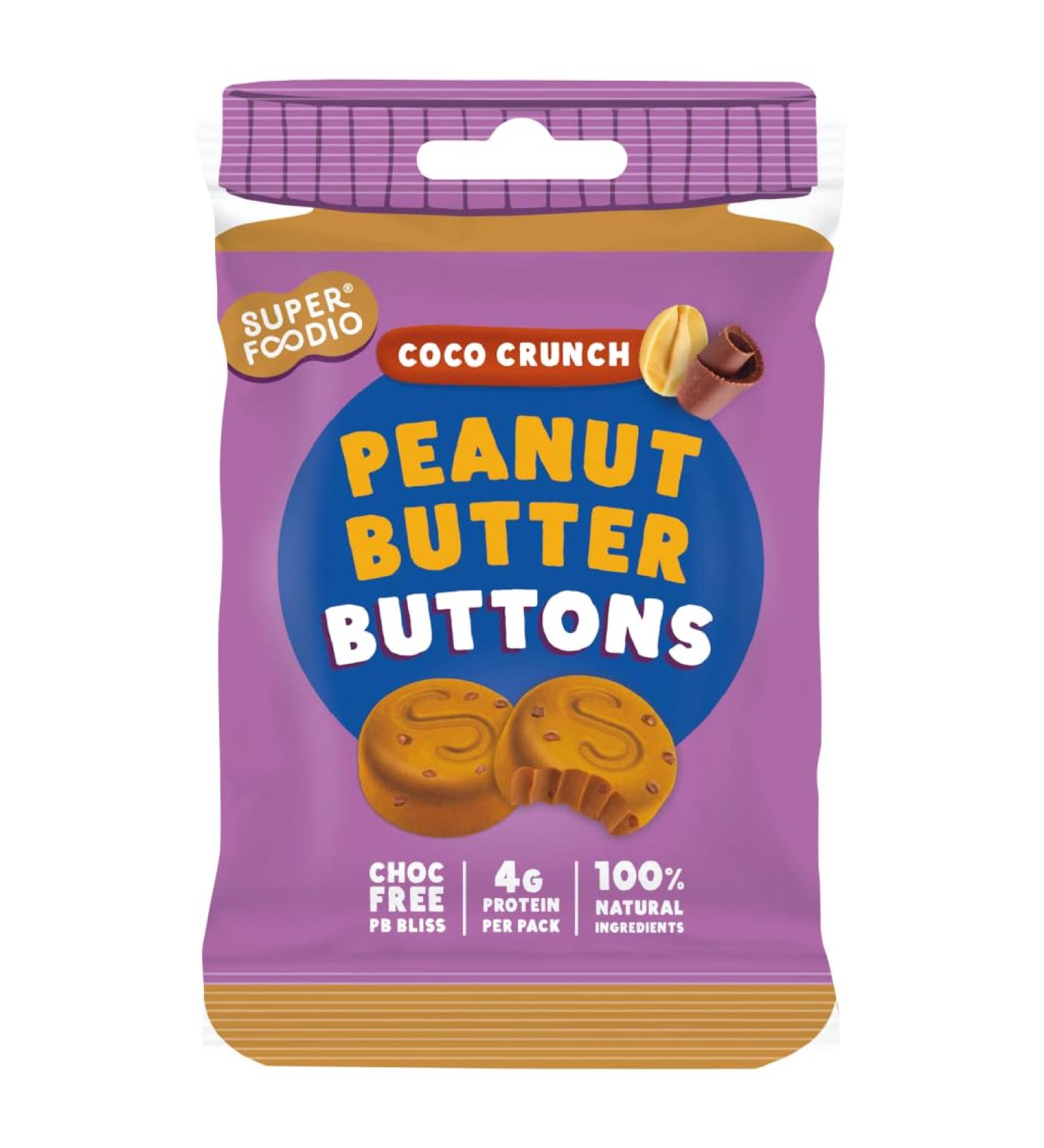 Superfoodio Superfoodio Coco Crunch Peanut Butter Buttons 20g