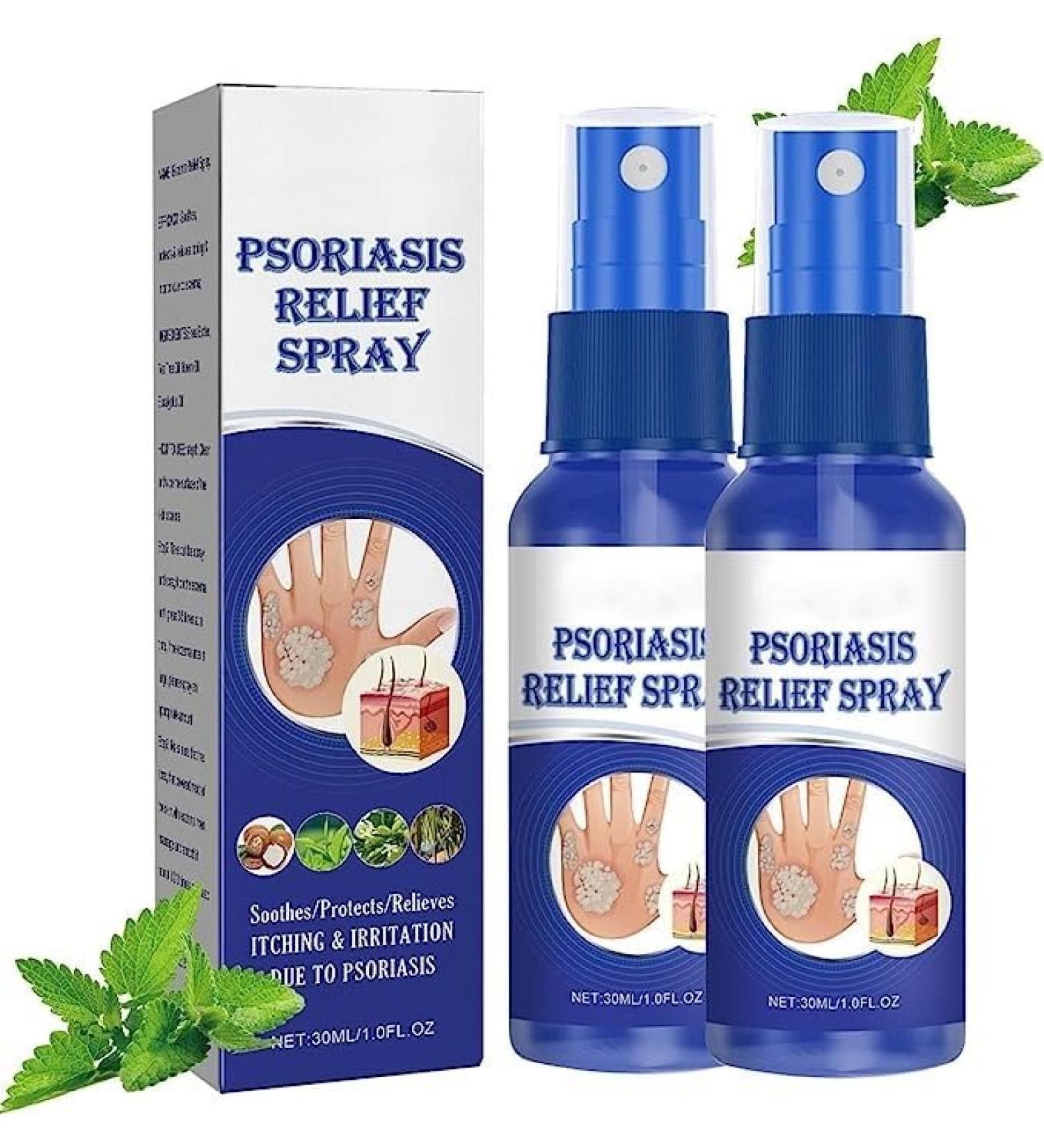 BIVOO Psoriasis Repair Spray - Herbal Treatment for Plaque Psoriasis - 2pcs Set - Buy Online on GoSupps.com