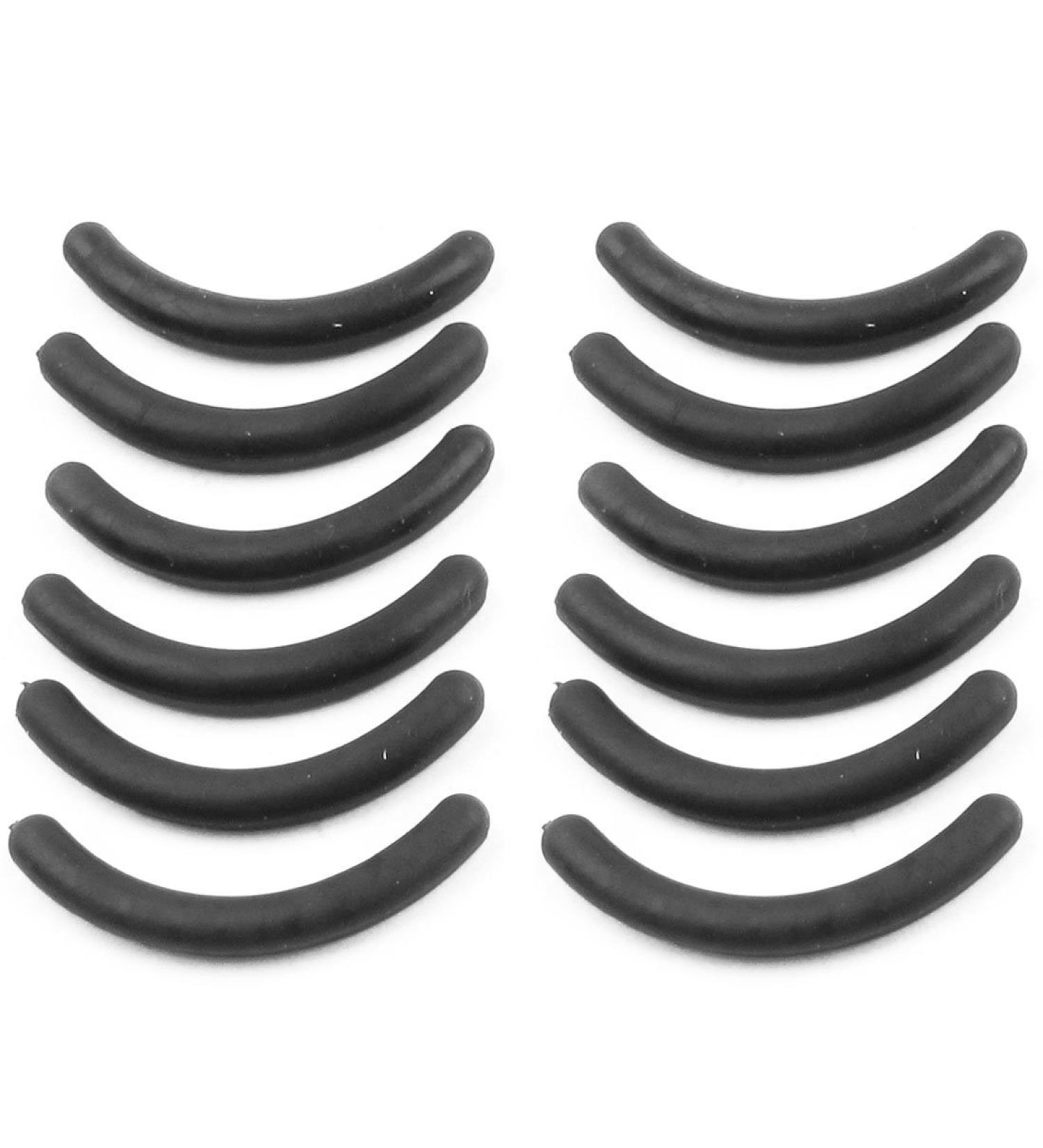GRARRO 12 Pieces Black Rubber Makeup Tool Eyelash Curler Replacement Pads for Women